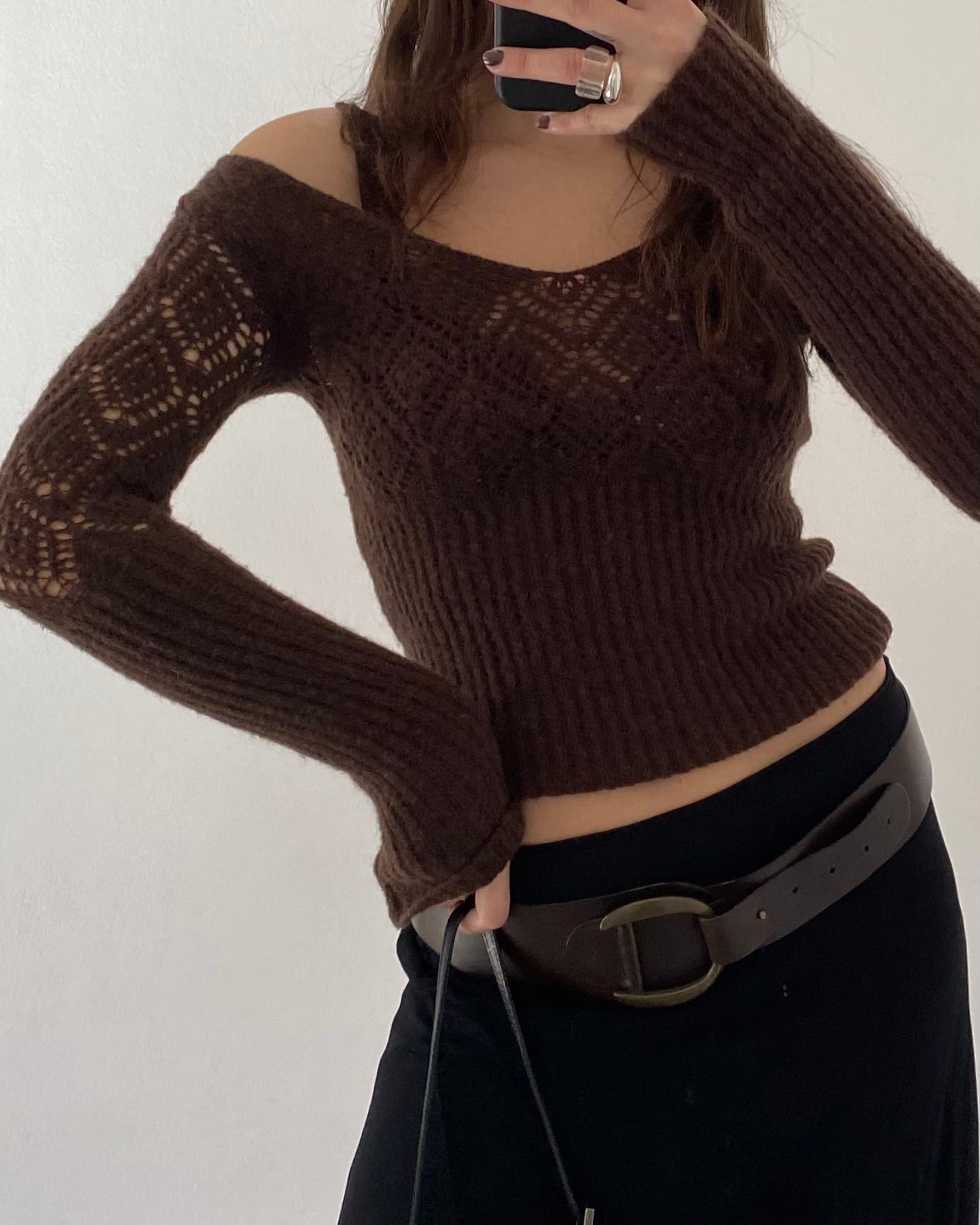 Mohair knit top