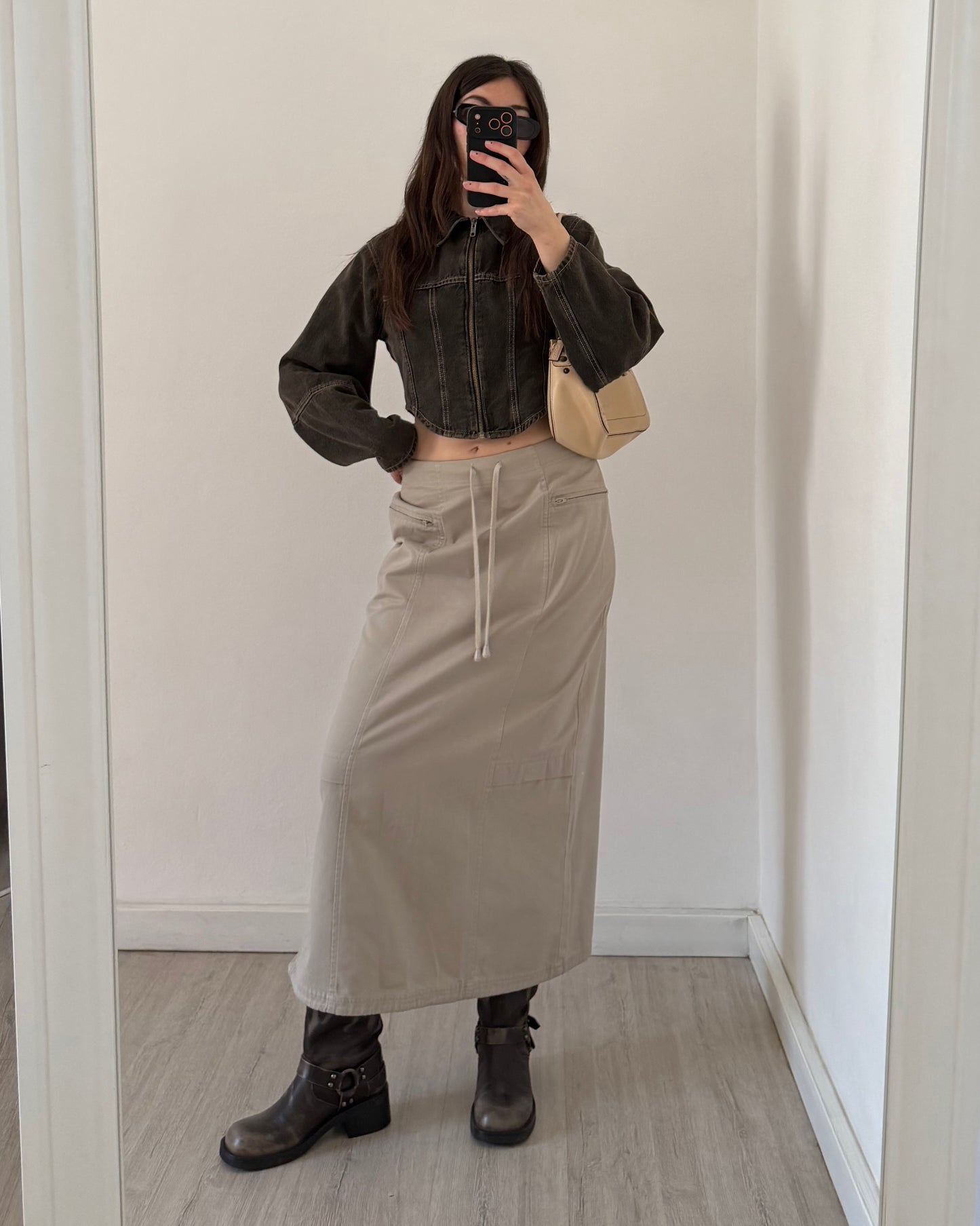 Cargo maxi skirt