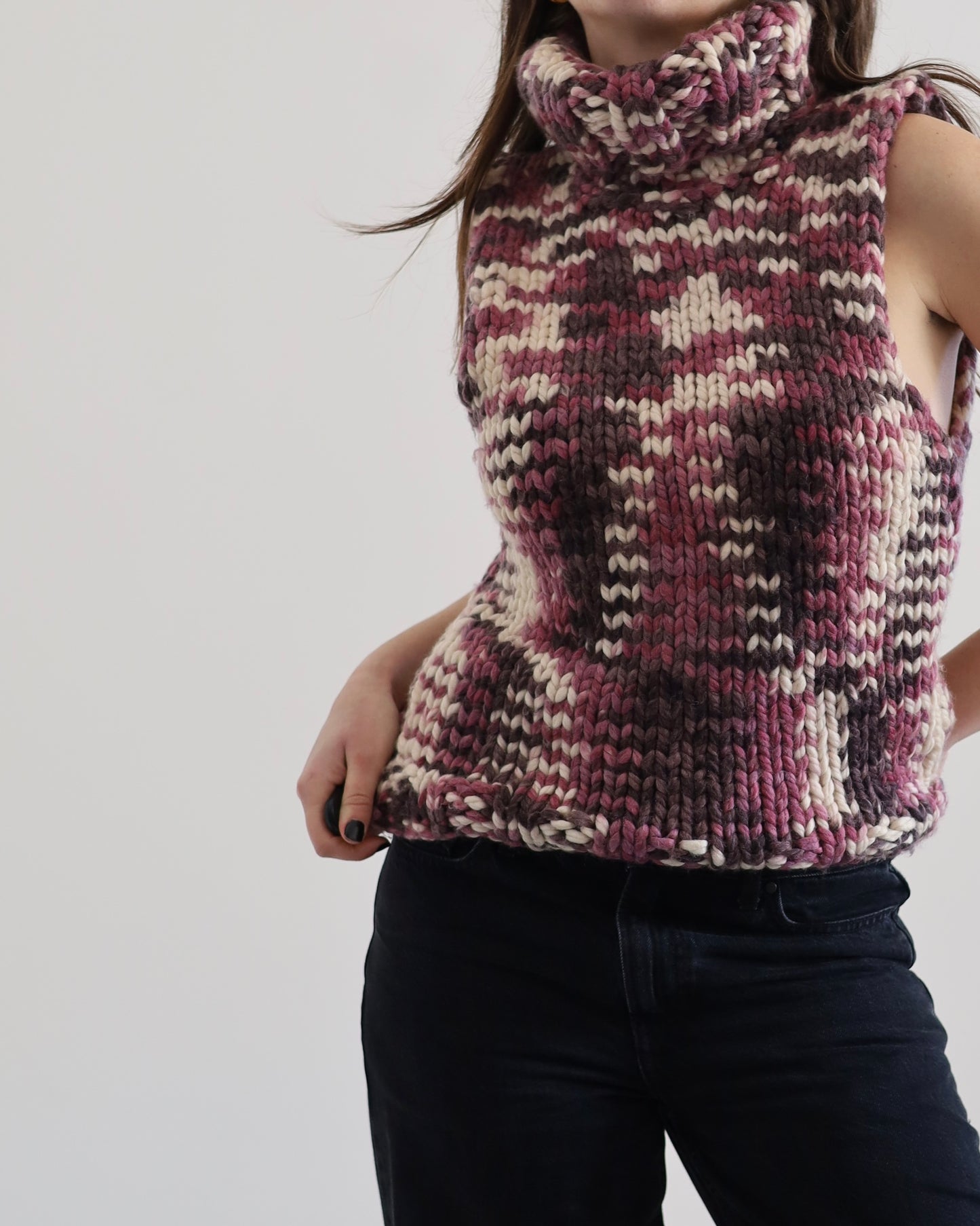 Chunky knit vest top