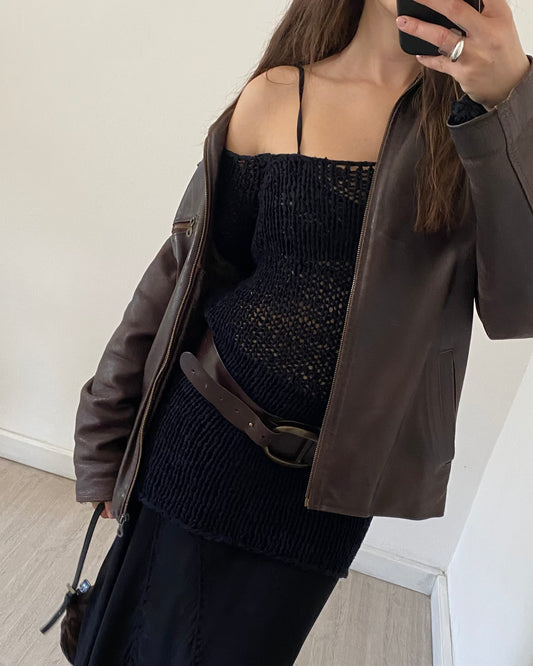 Openwork knitted top