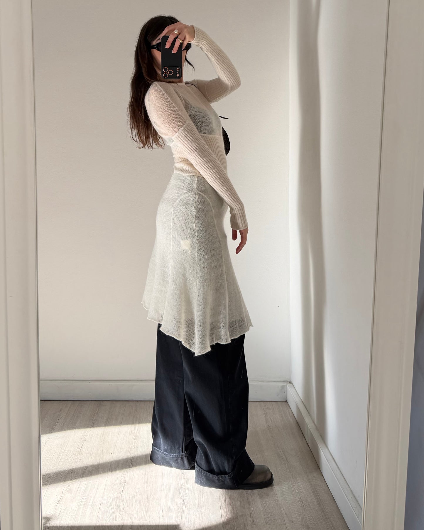 Mohair knit midi dress