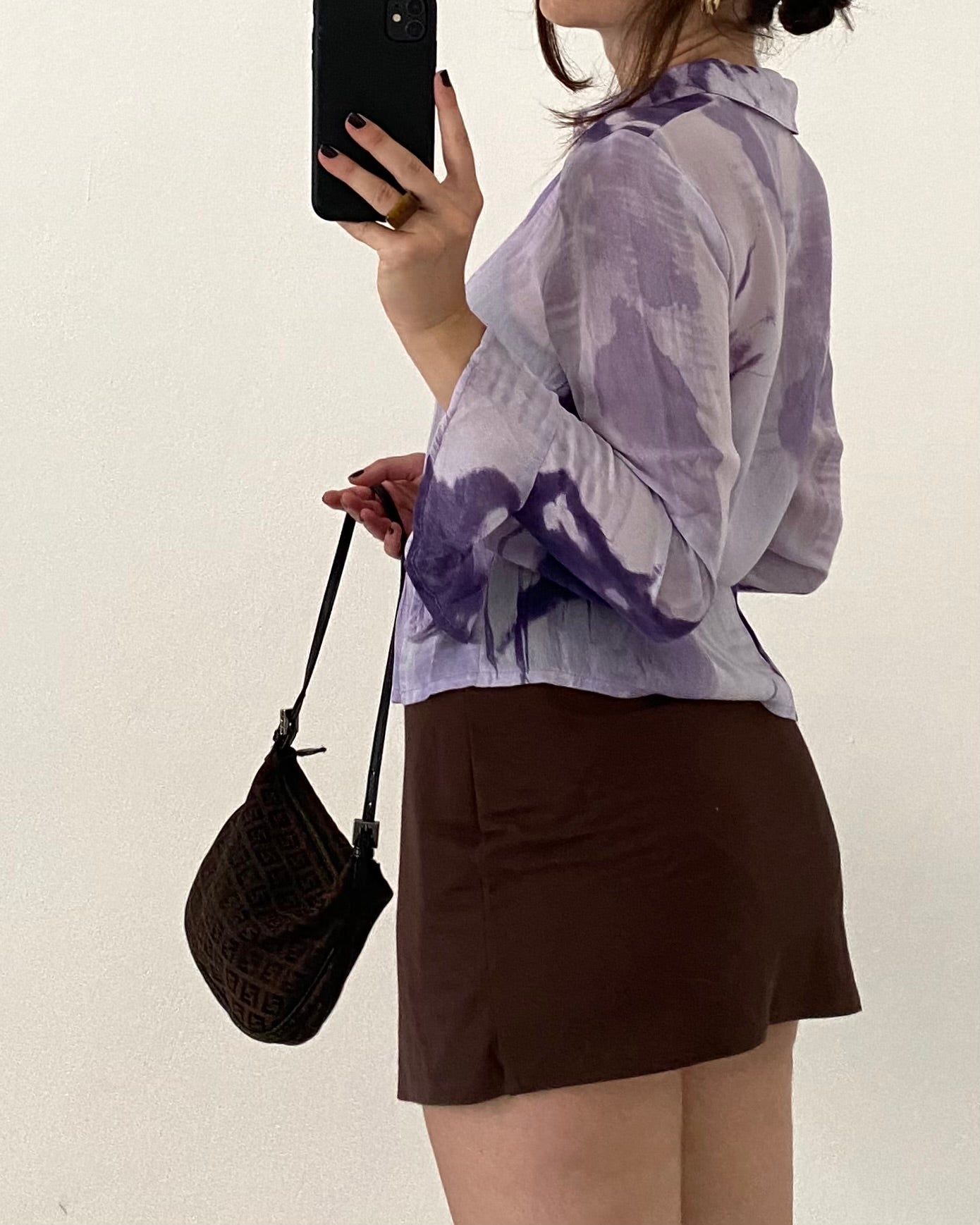 Sheer printed shirt