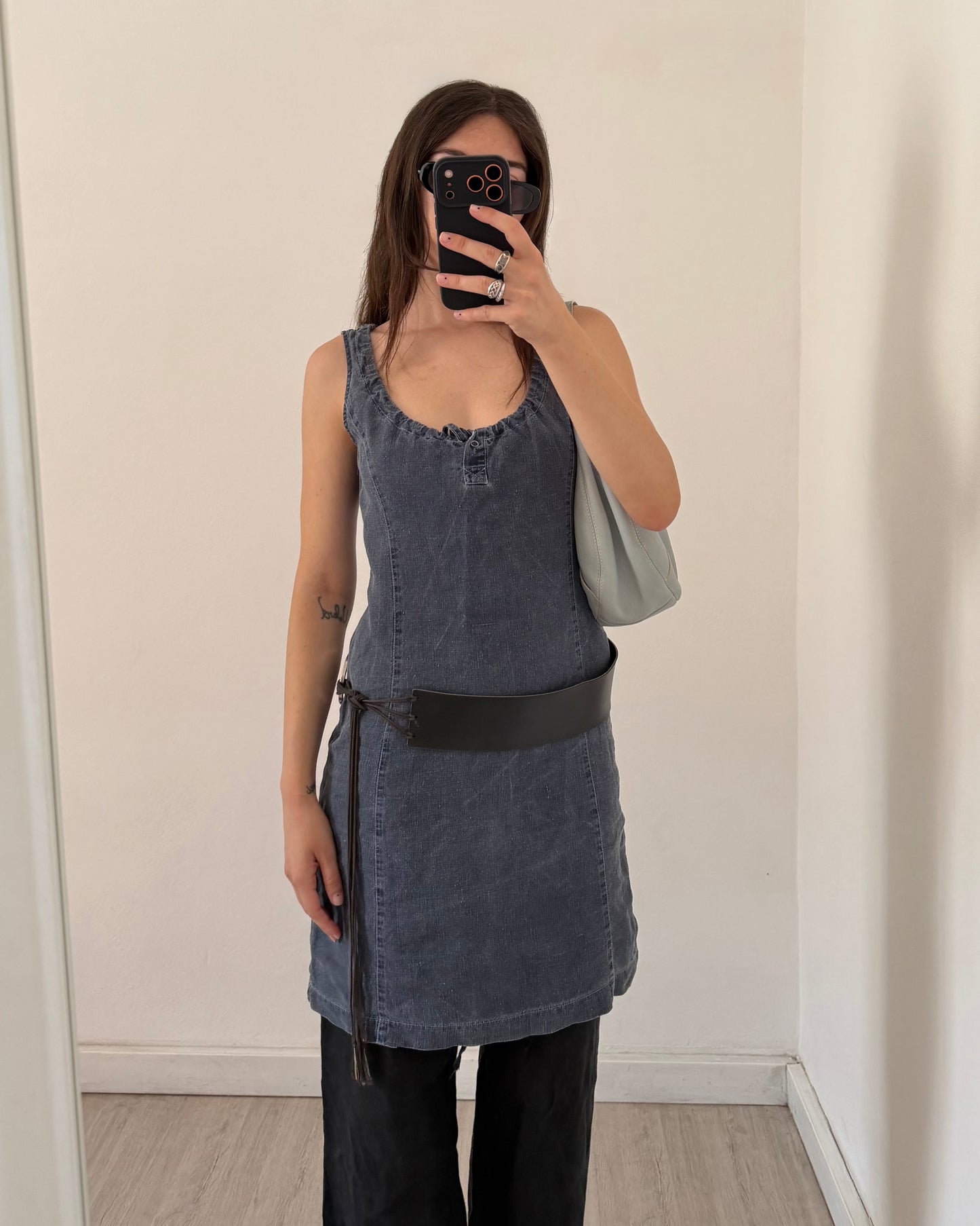 Armani linen mini dress