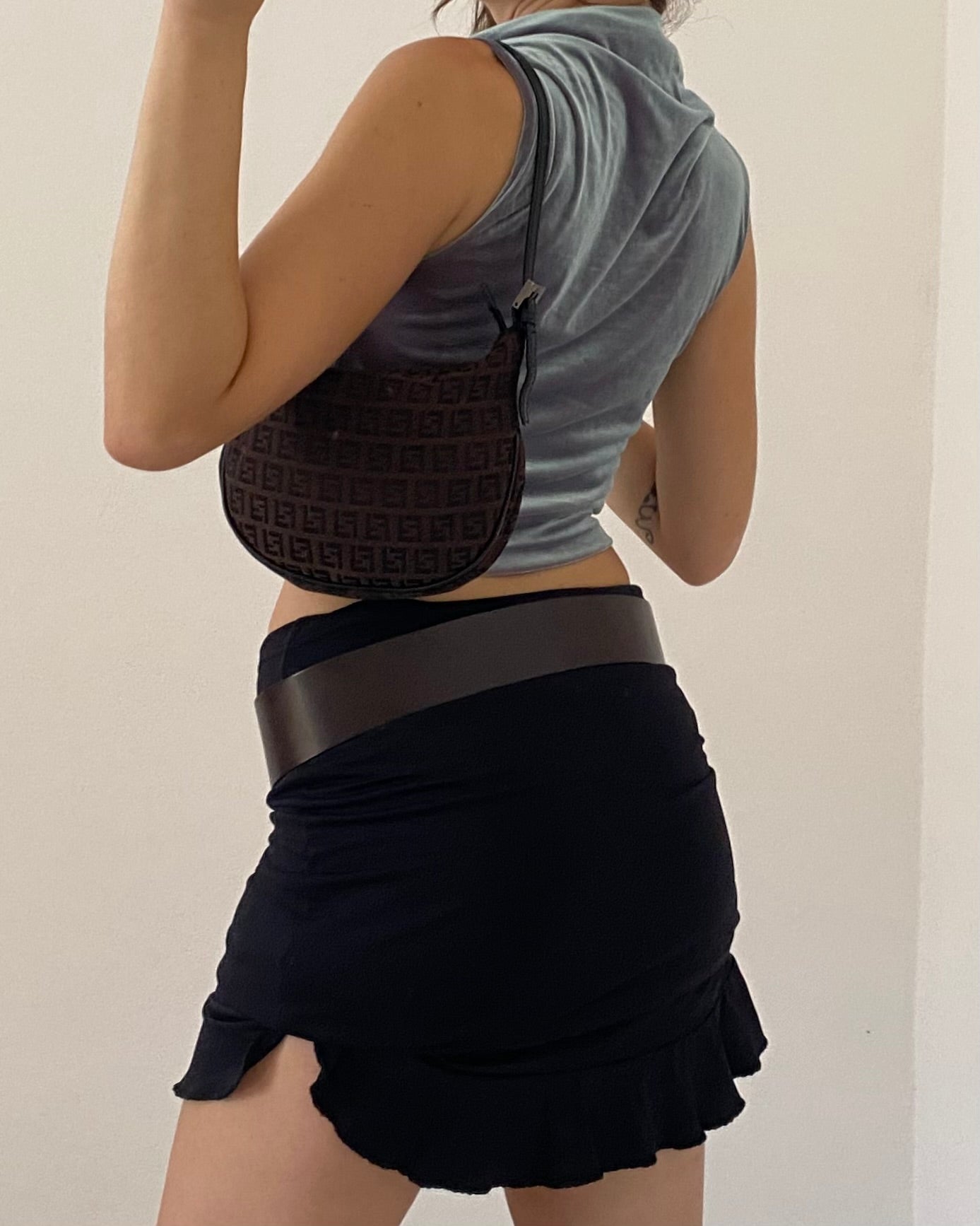 Iridescent velour top