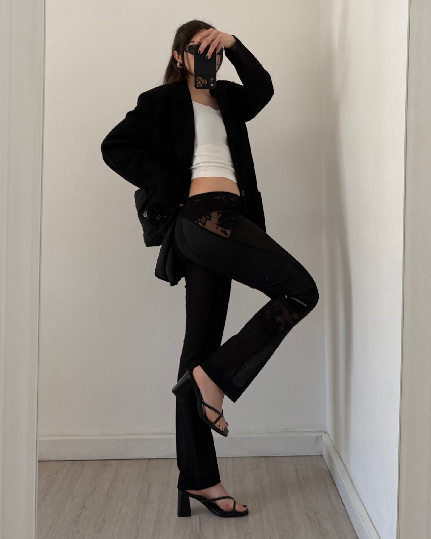 00s sheer lace trousers