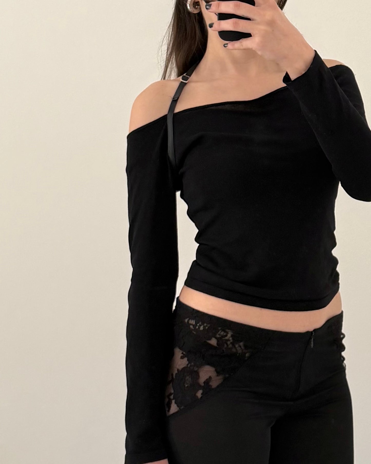 00s sheer lace trousers