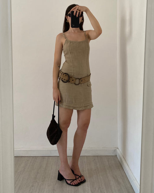 Linen mini dress