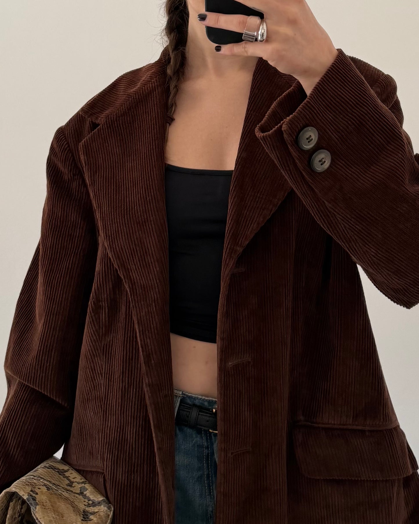 Brown corduroy blazer