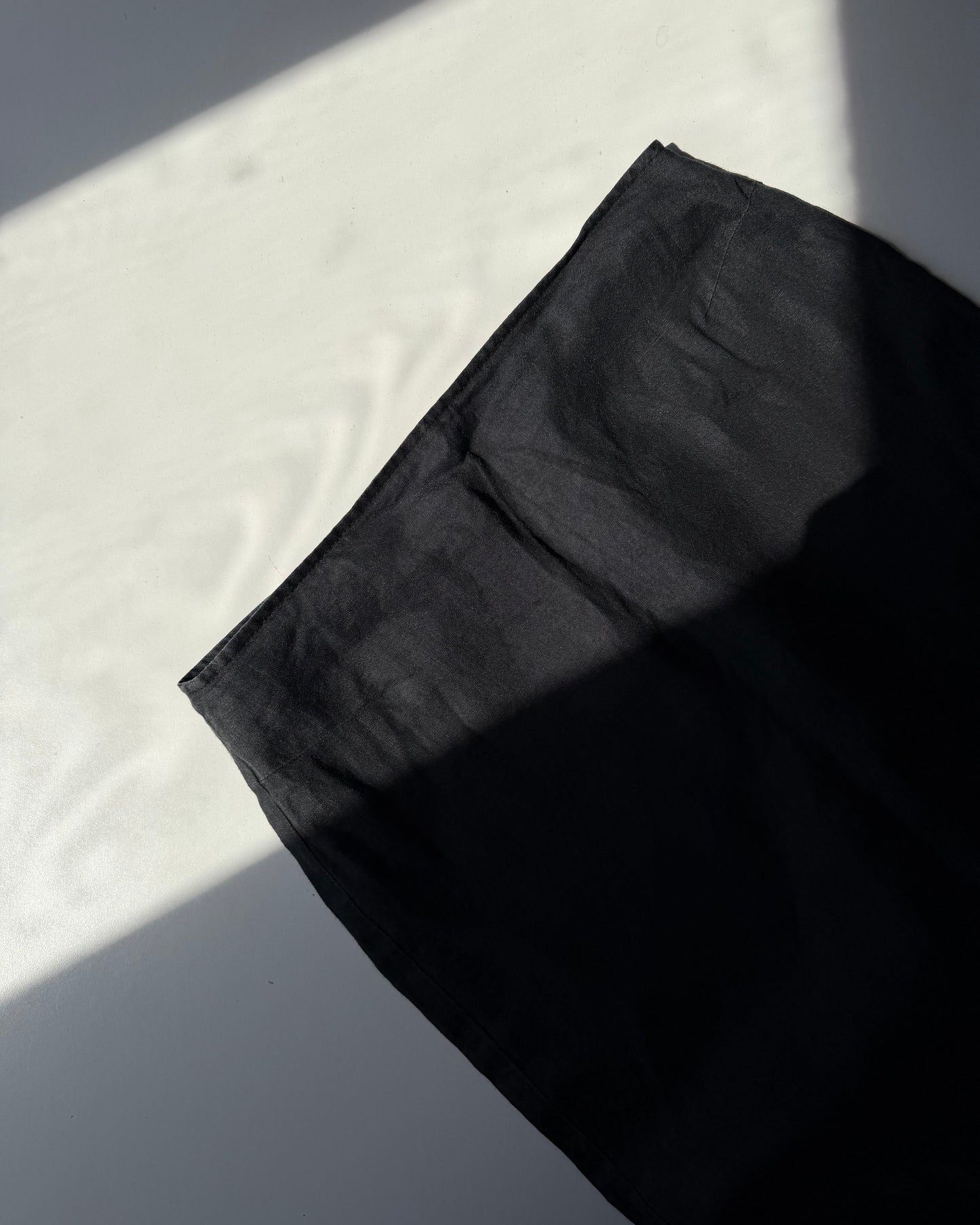 Linen midi skirt