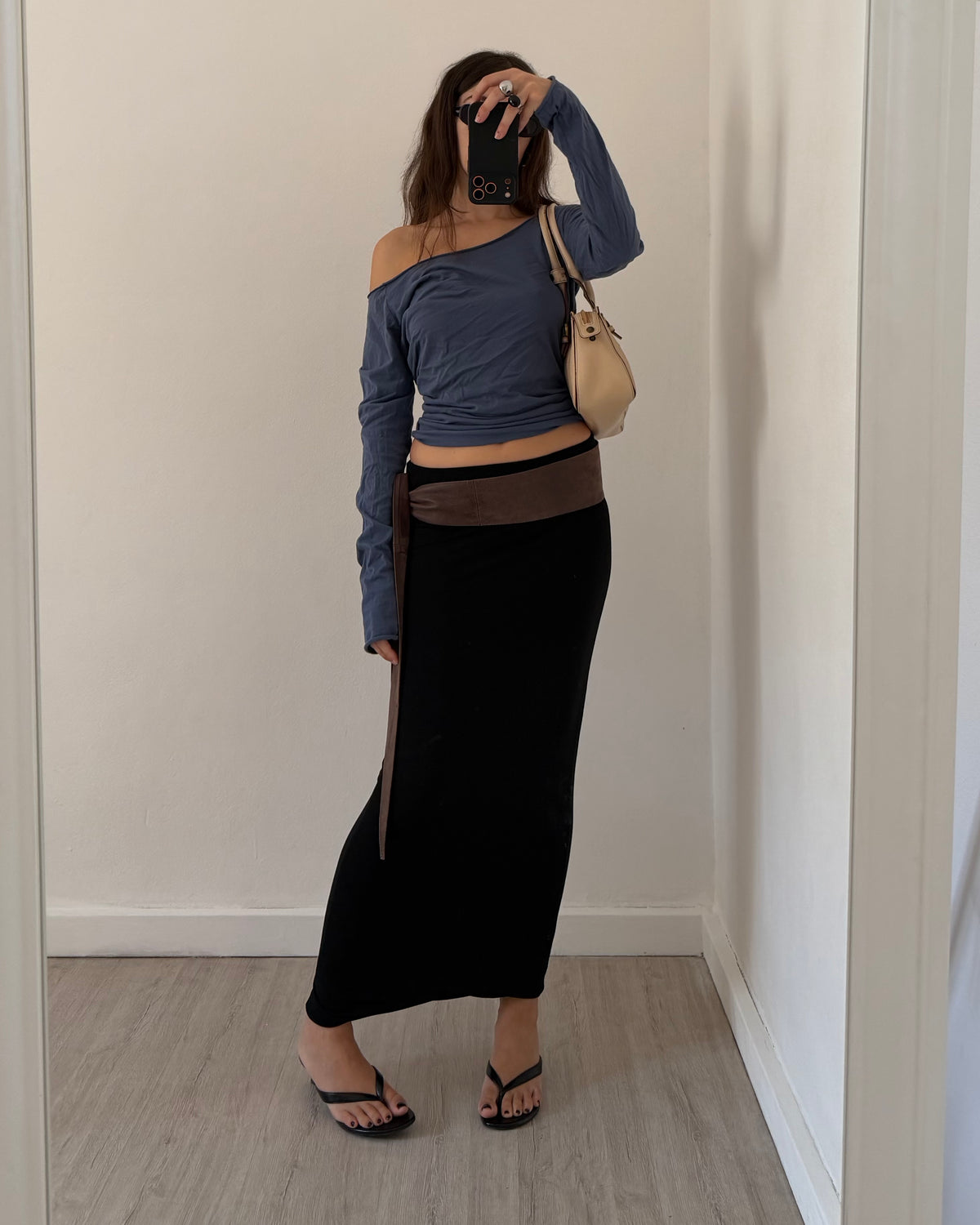 Jersey maxi skirt