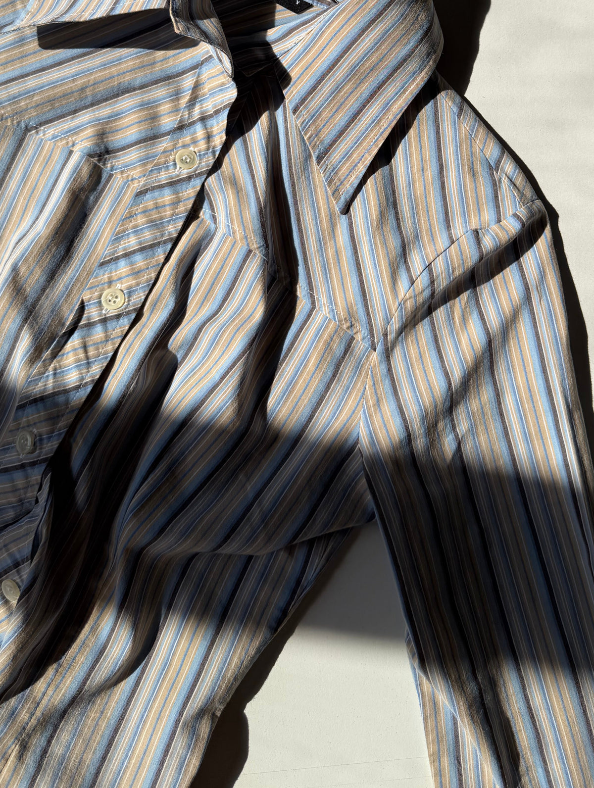 Y2k striped fitted shirt