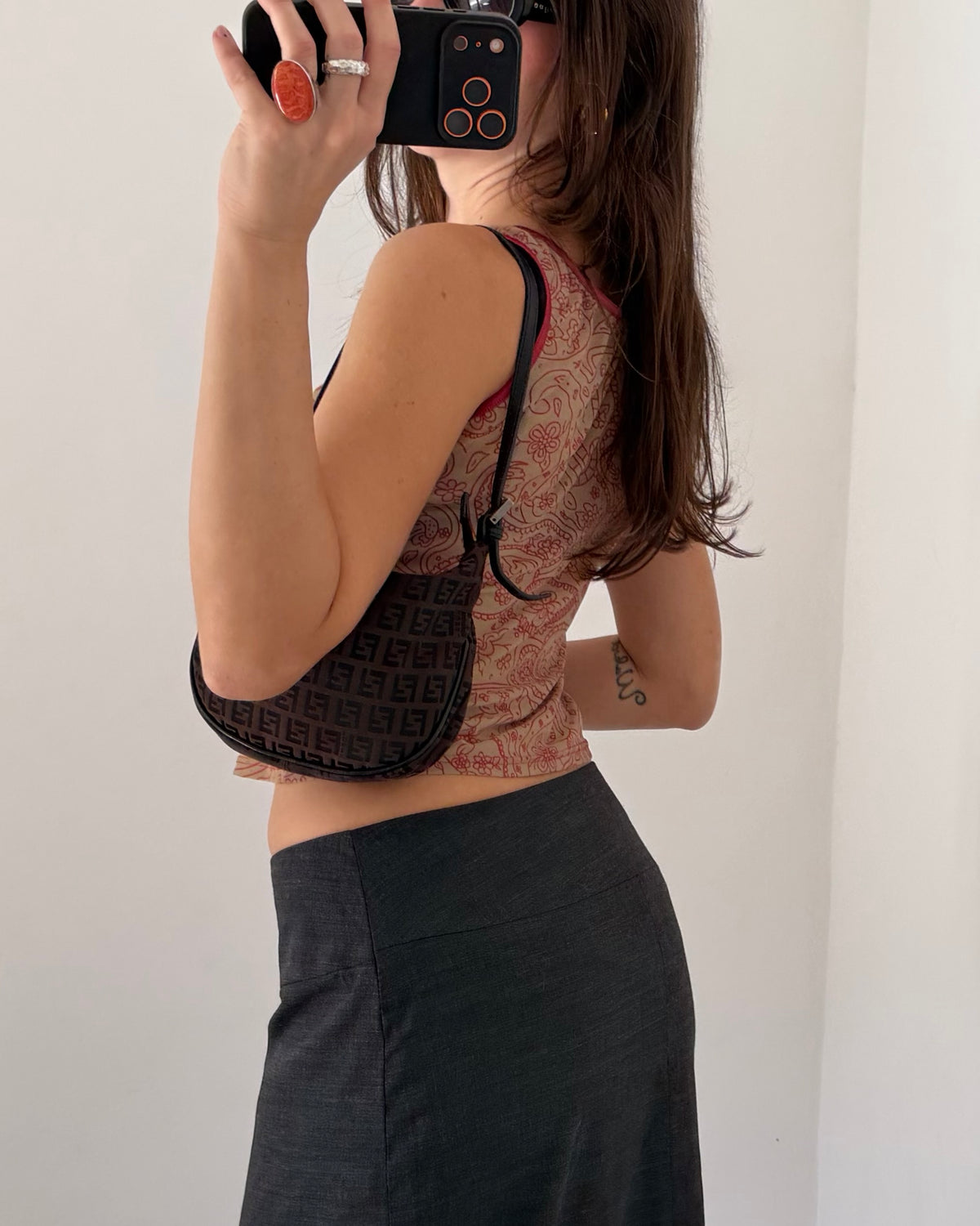 00s sheer printed top