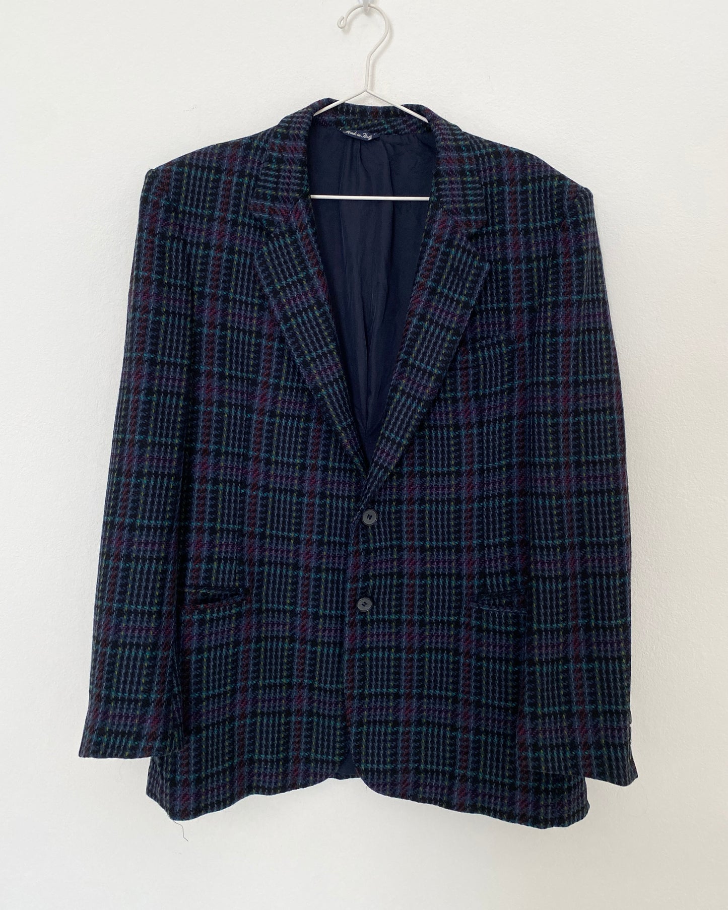 Wool check blazer