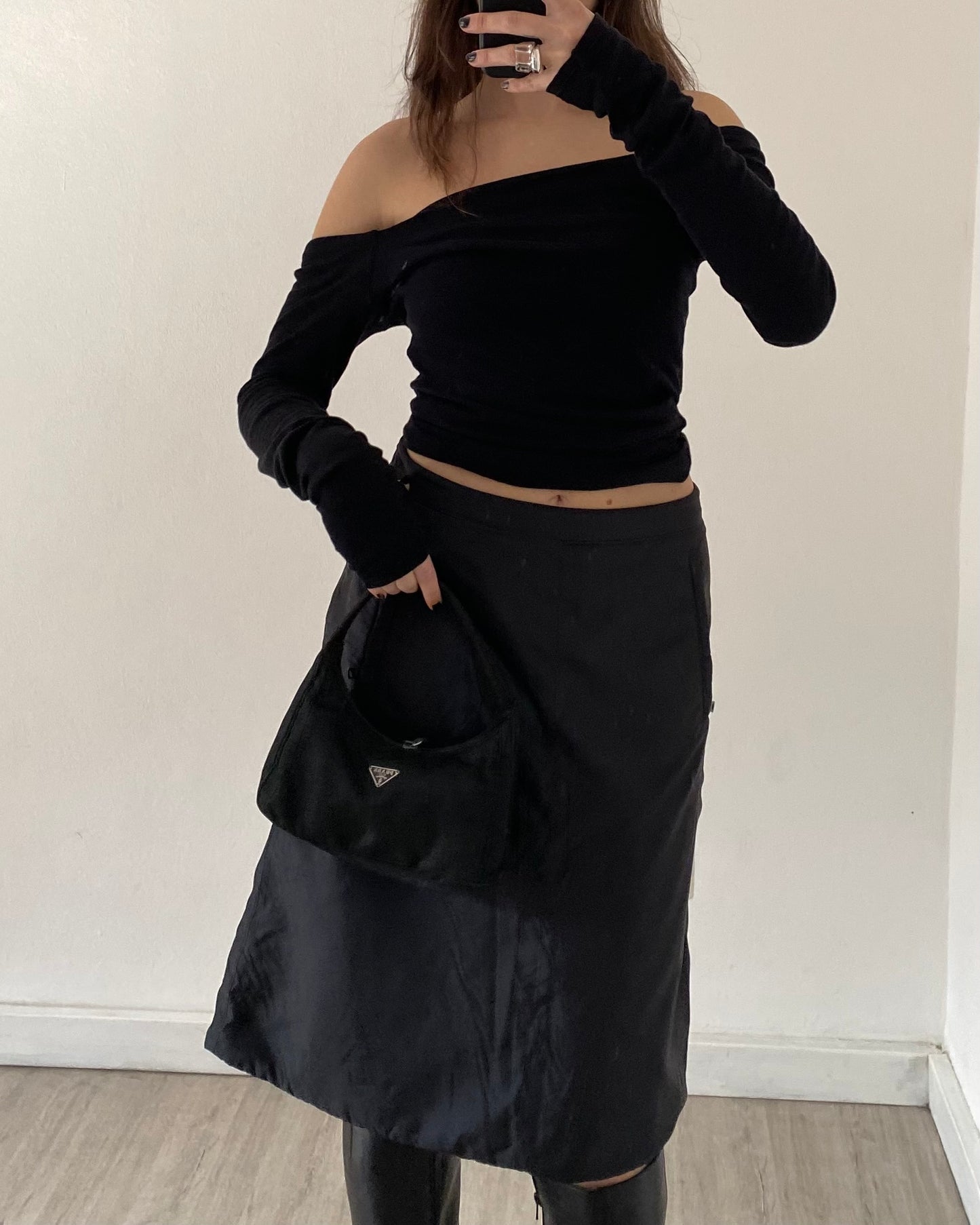 Prada nylon skirt