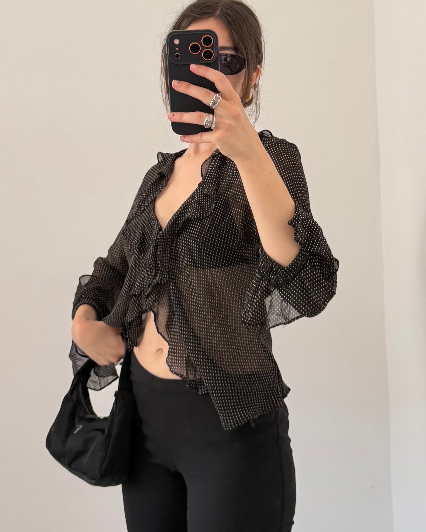 Polka dot blouse