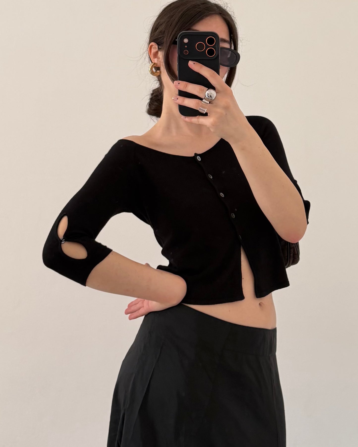 Buttoned mini cardigan