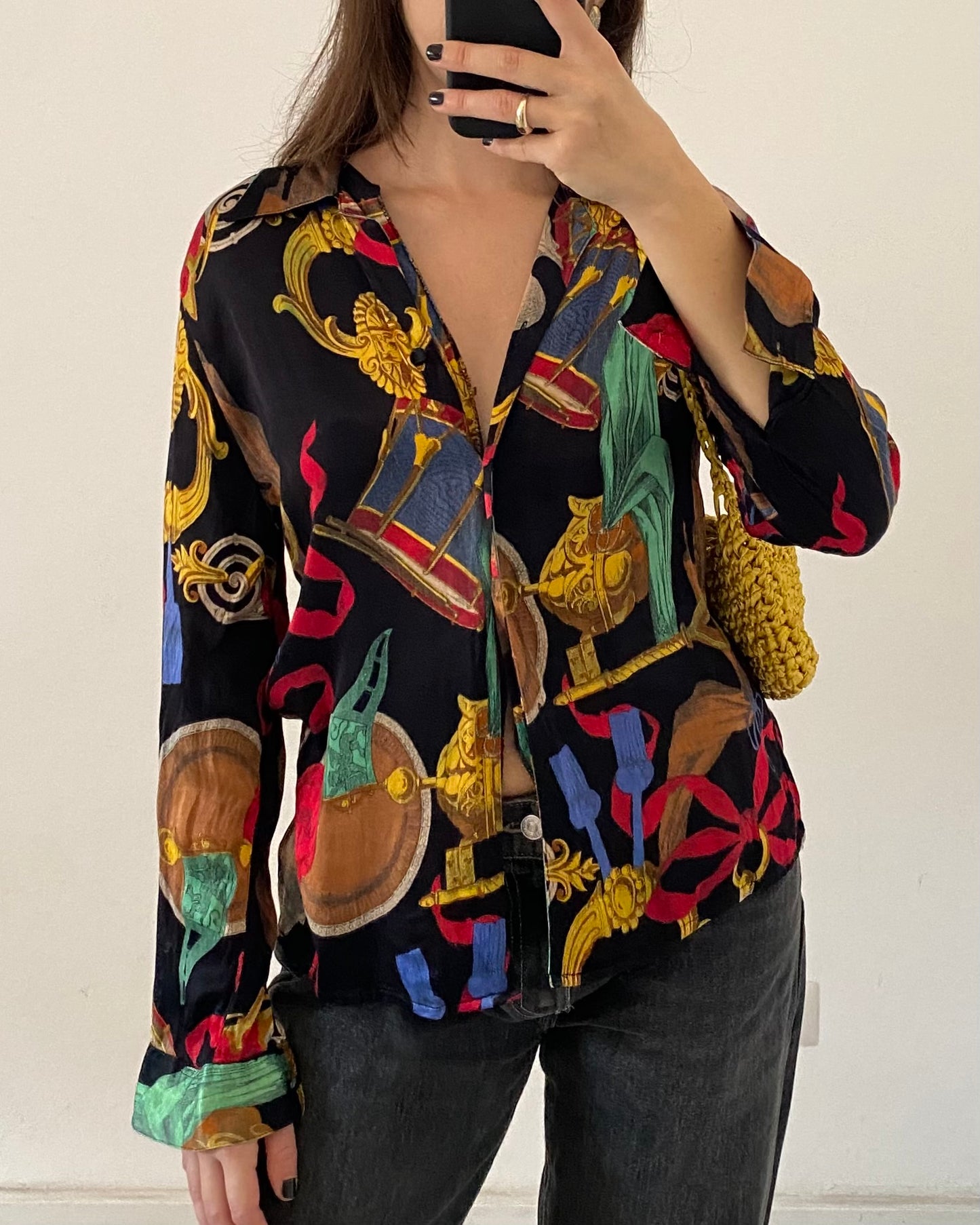 Baroque print vintage shirt