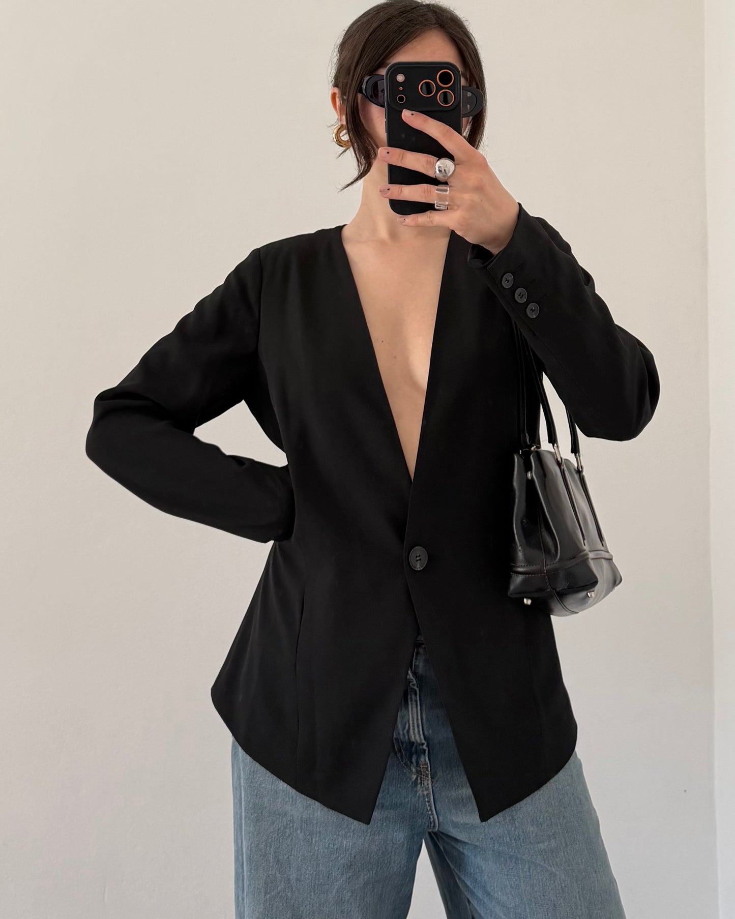 Dropped shoulder blazer
