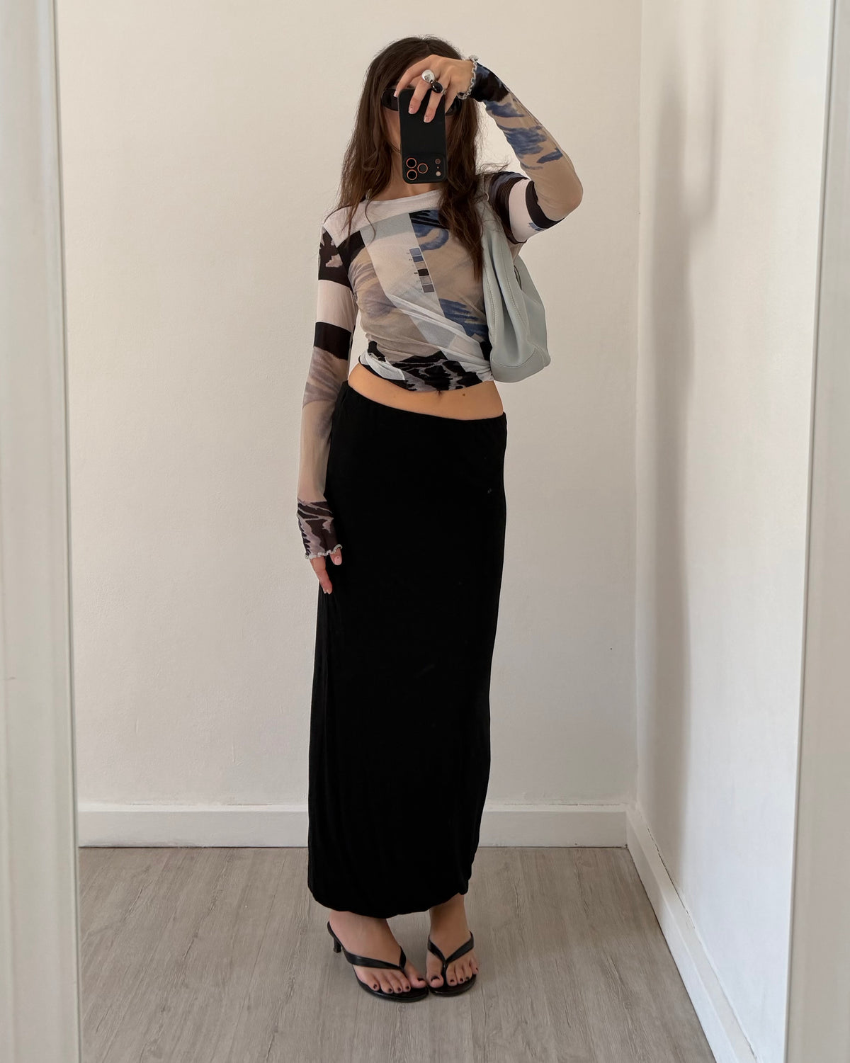 Jersey maxi skirt