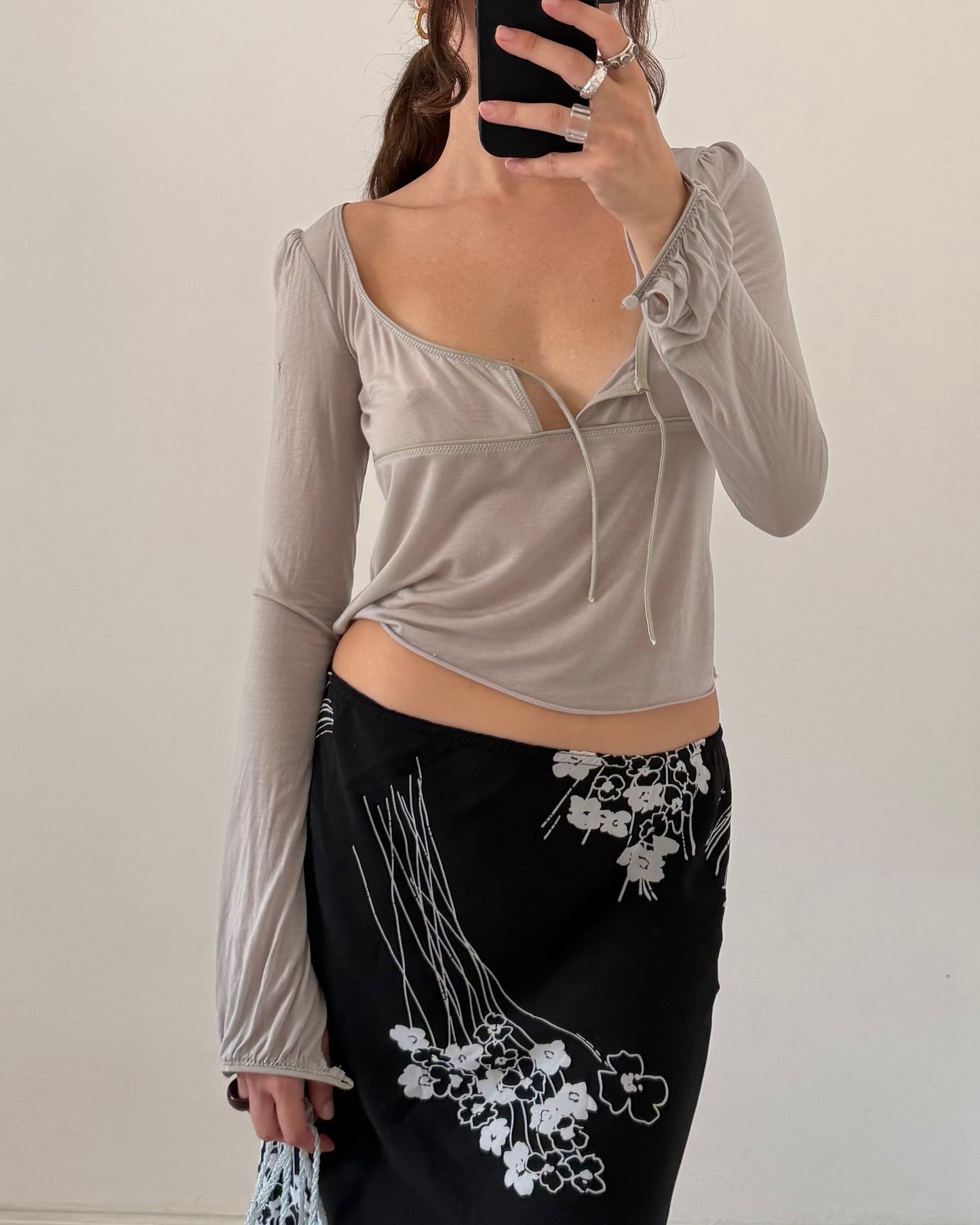00s floral midi skirt