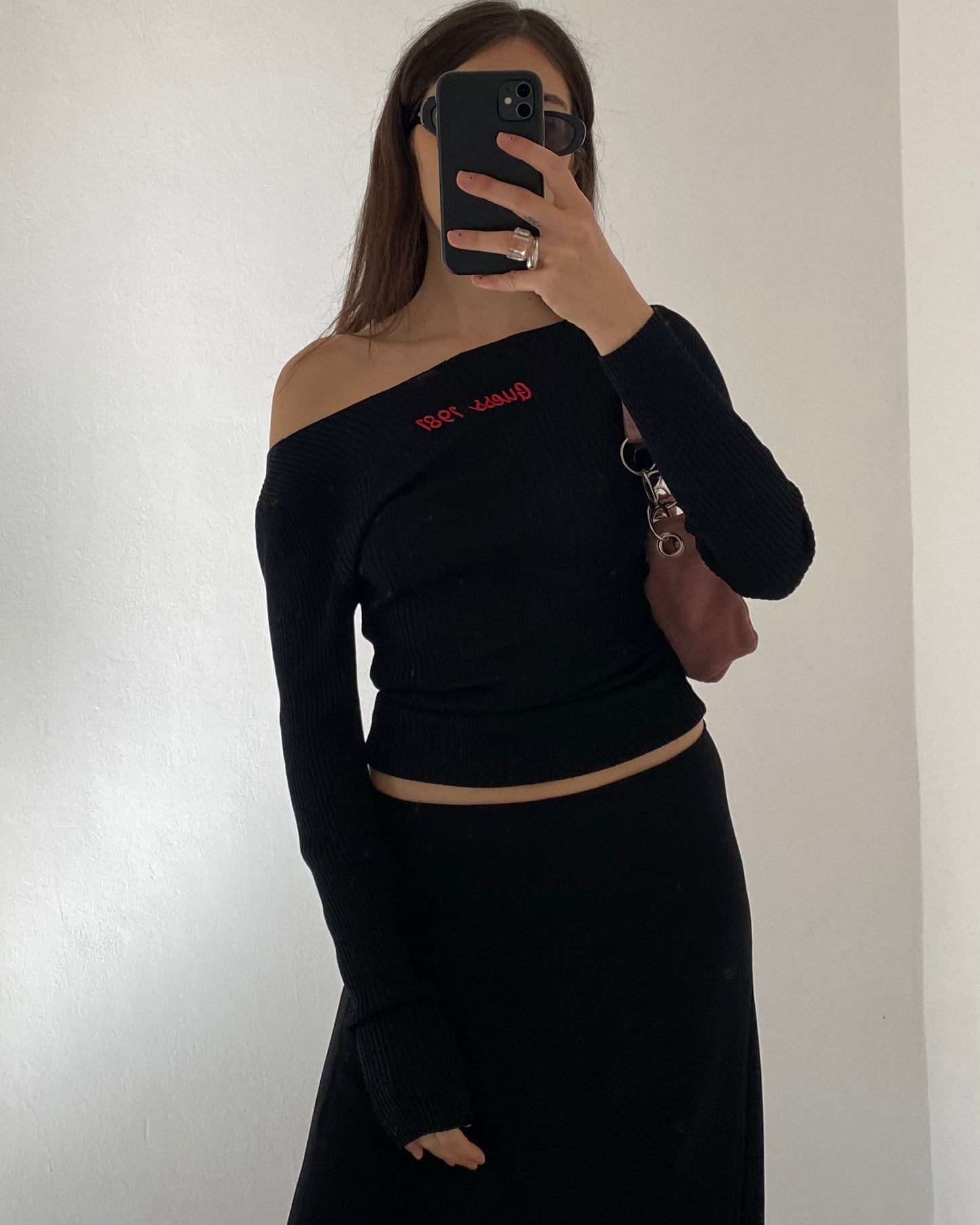 Sheer knit top by Guess