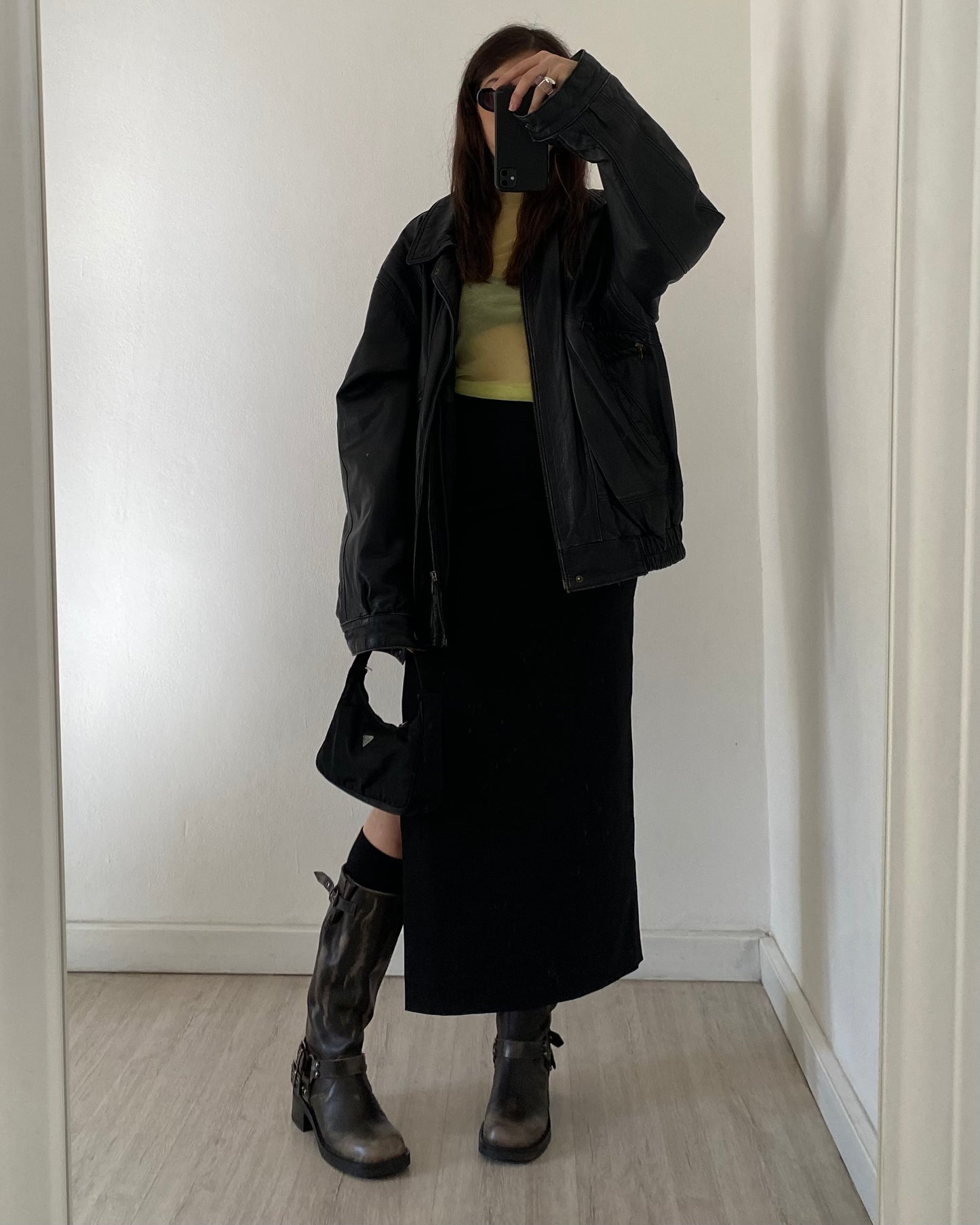 00s black maxi skirt