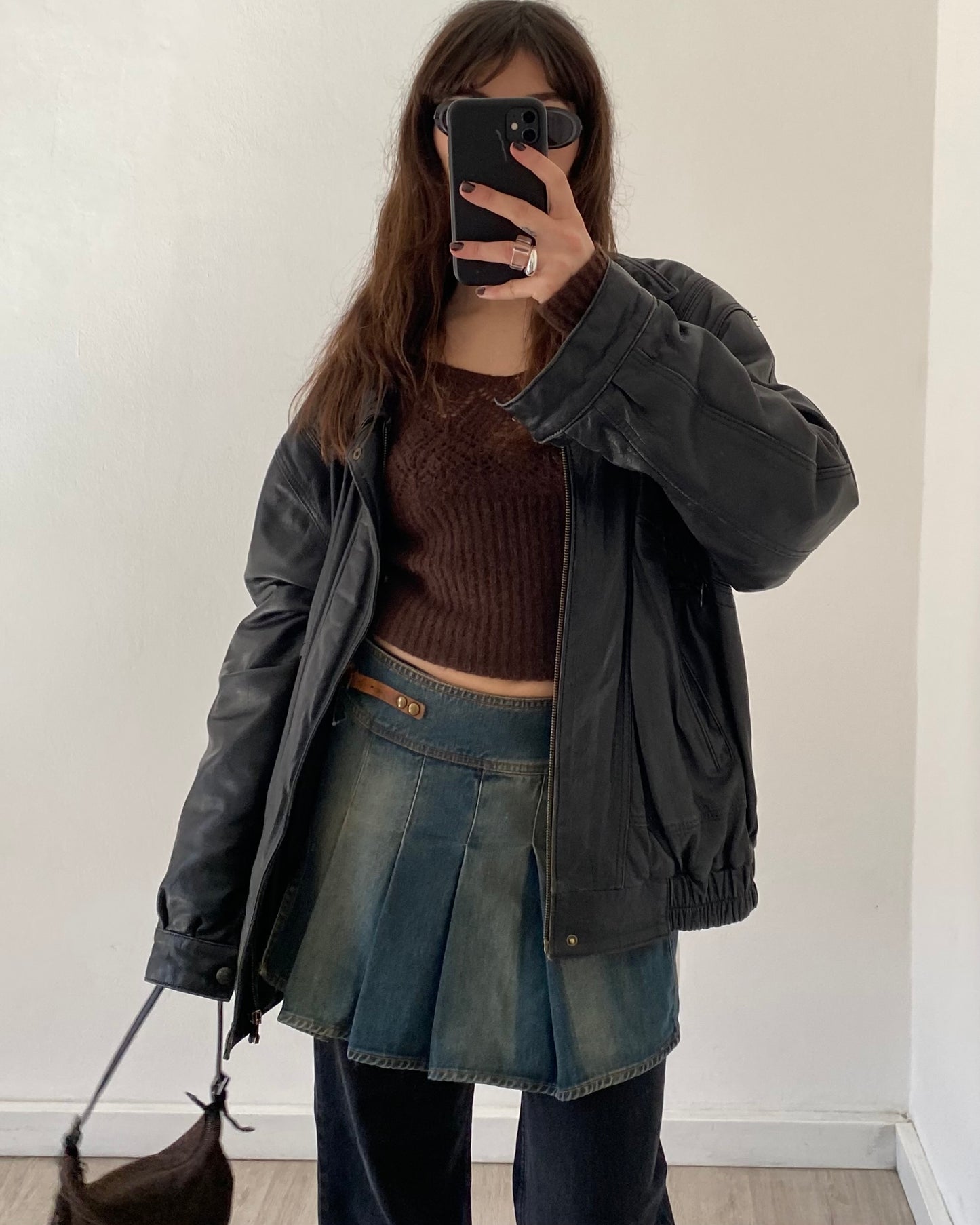 00s pleated denim skirt by Guess