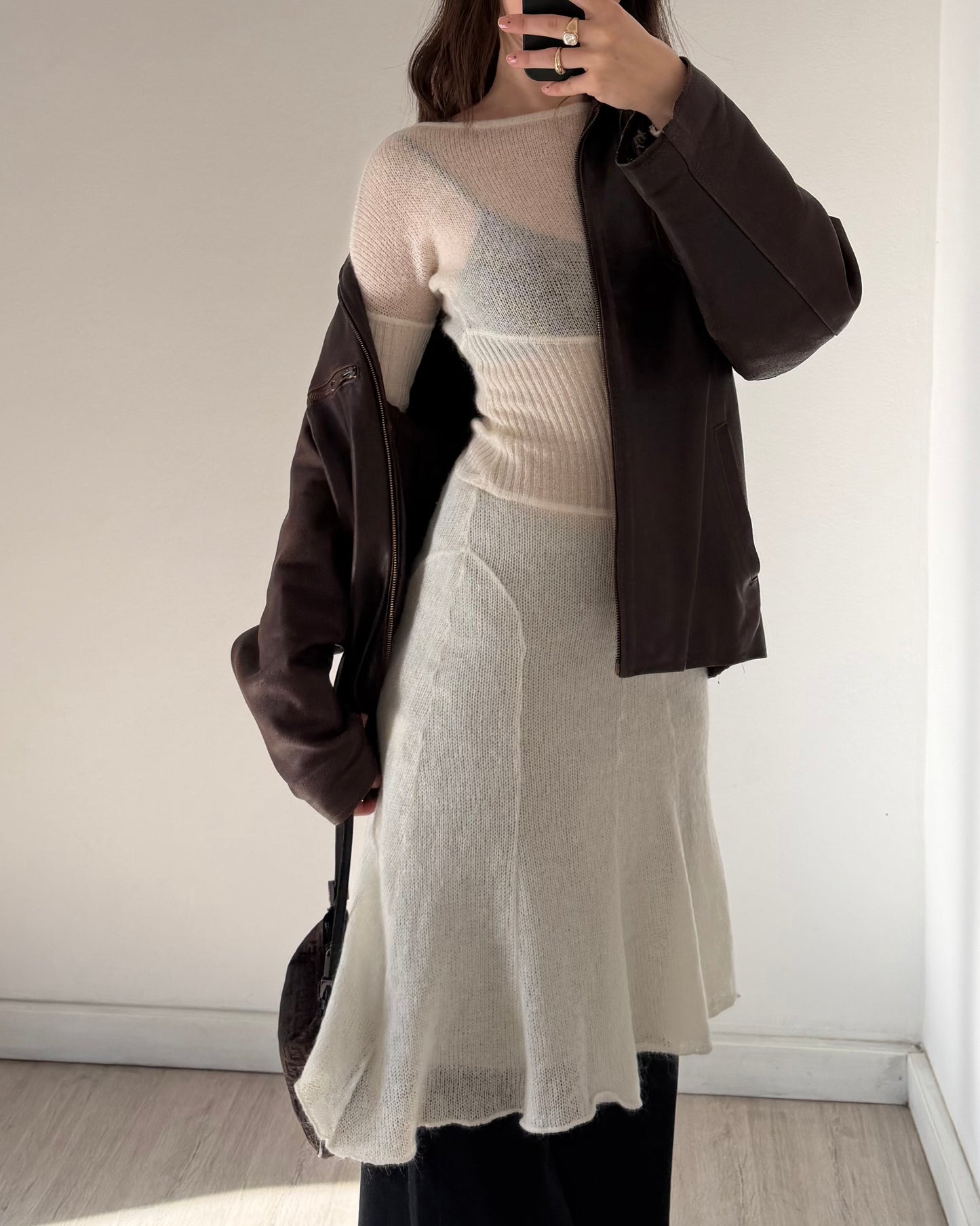 Mohair knit midi dress