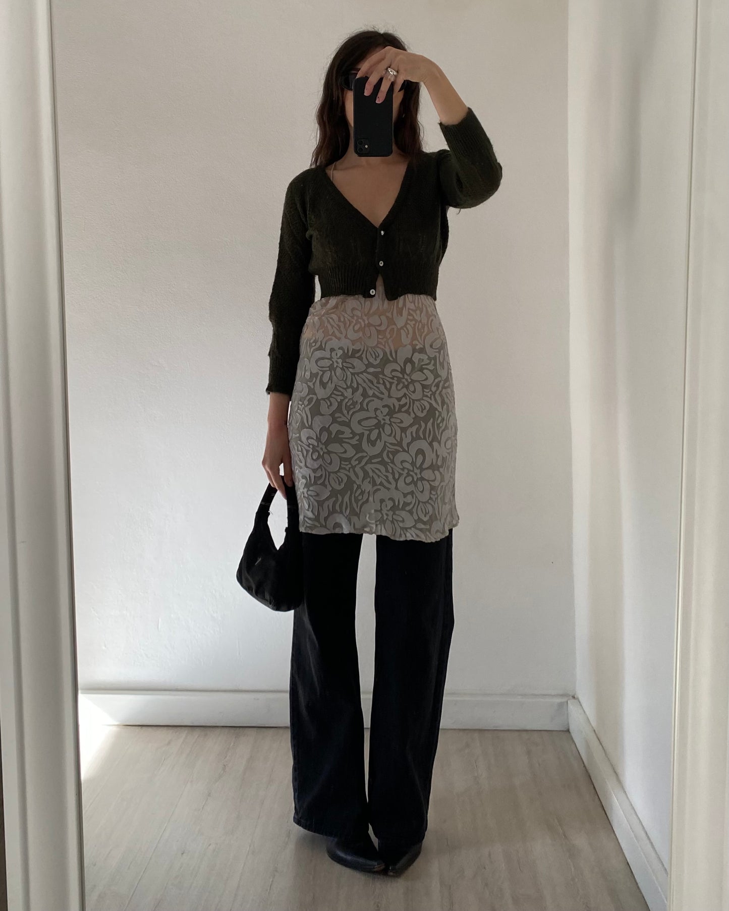 Mohair knitted crop top