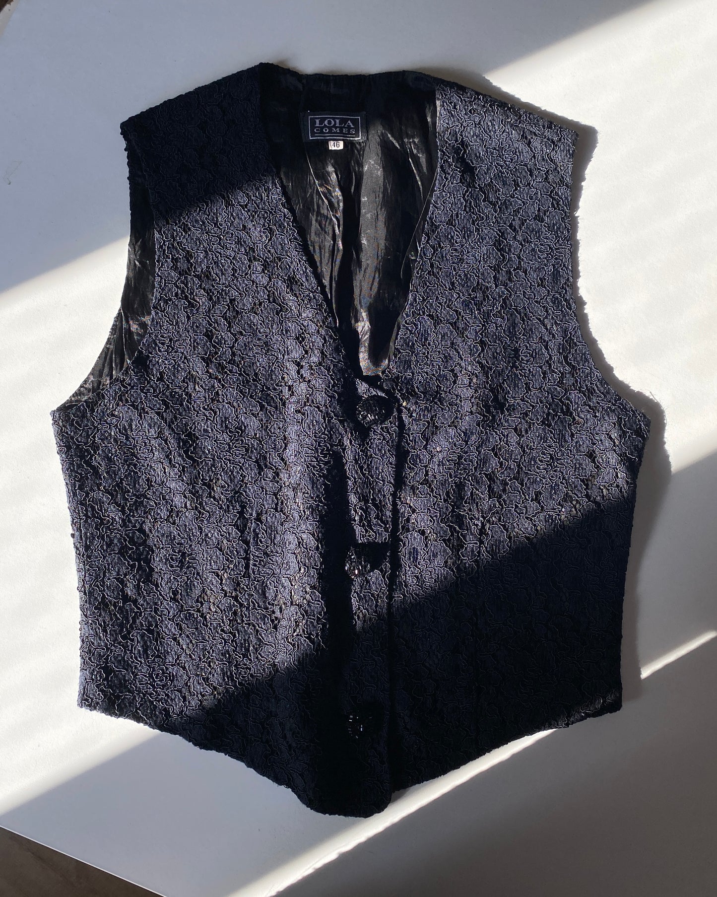 90s lace waistcoat top