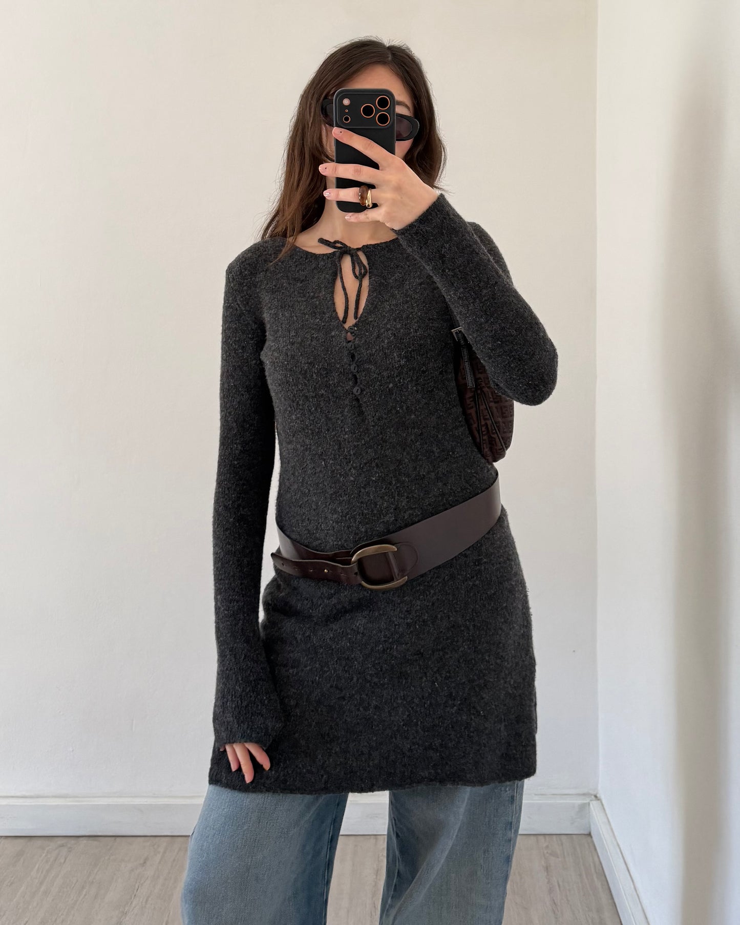 Wool mini dress