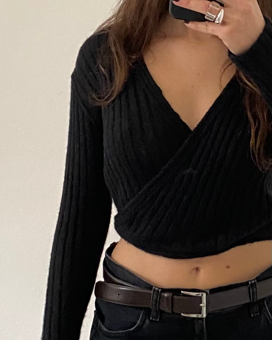 Wool wrap top