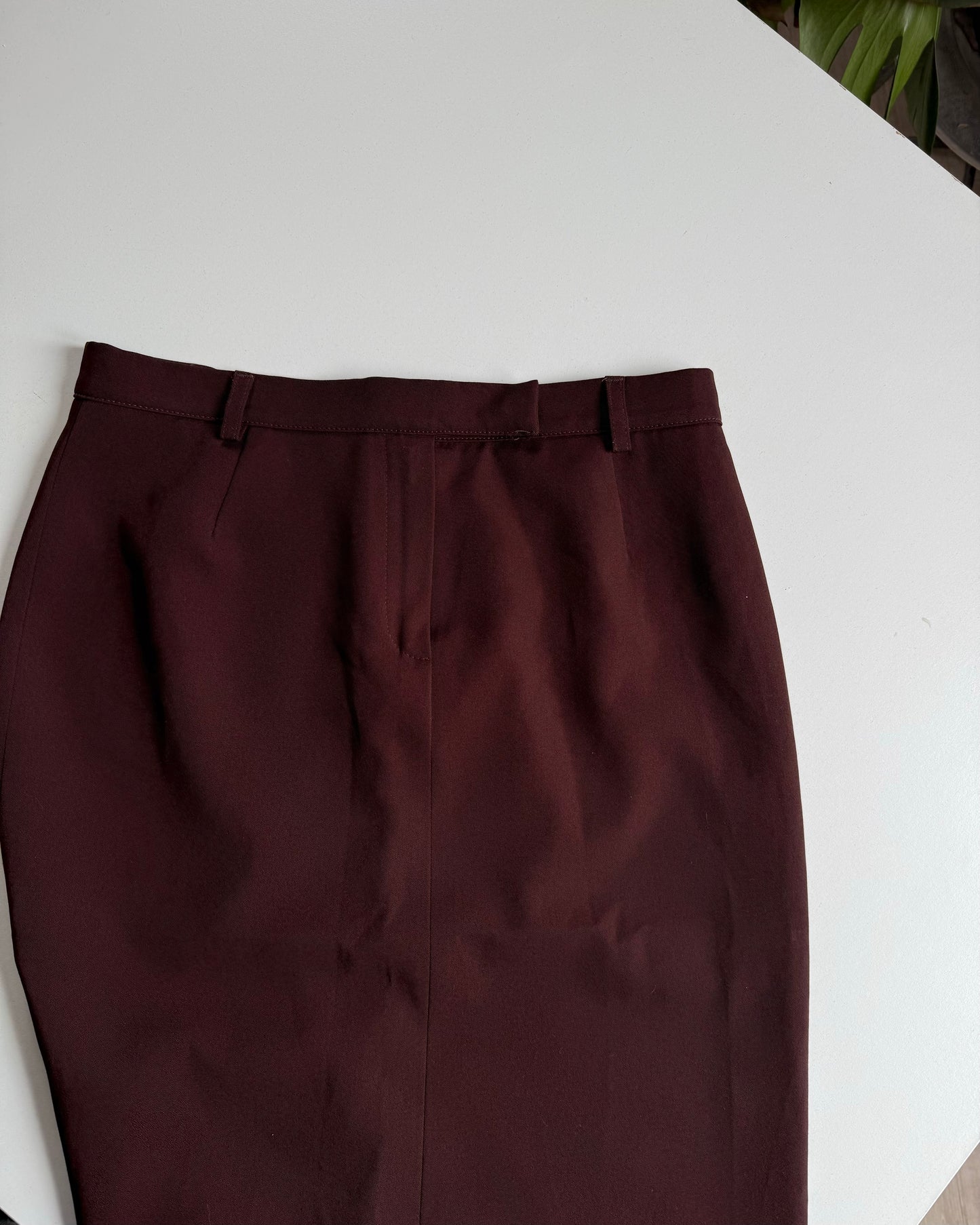 Brown midi skirt