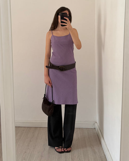 00s gingham midi dress