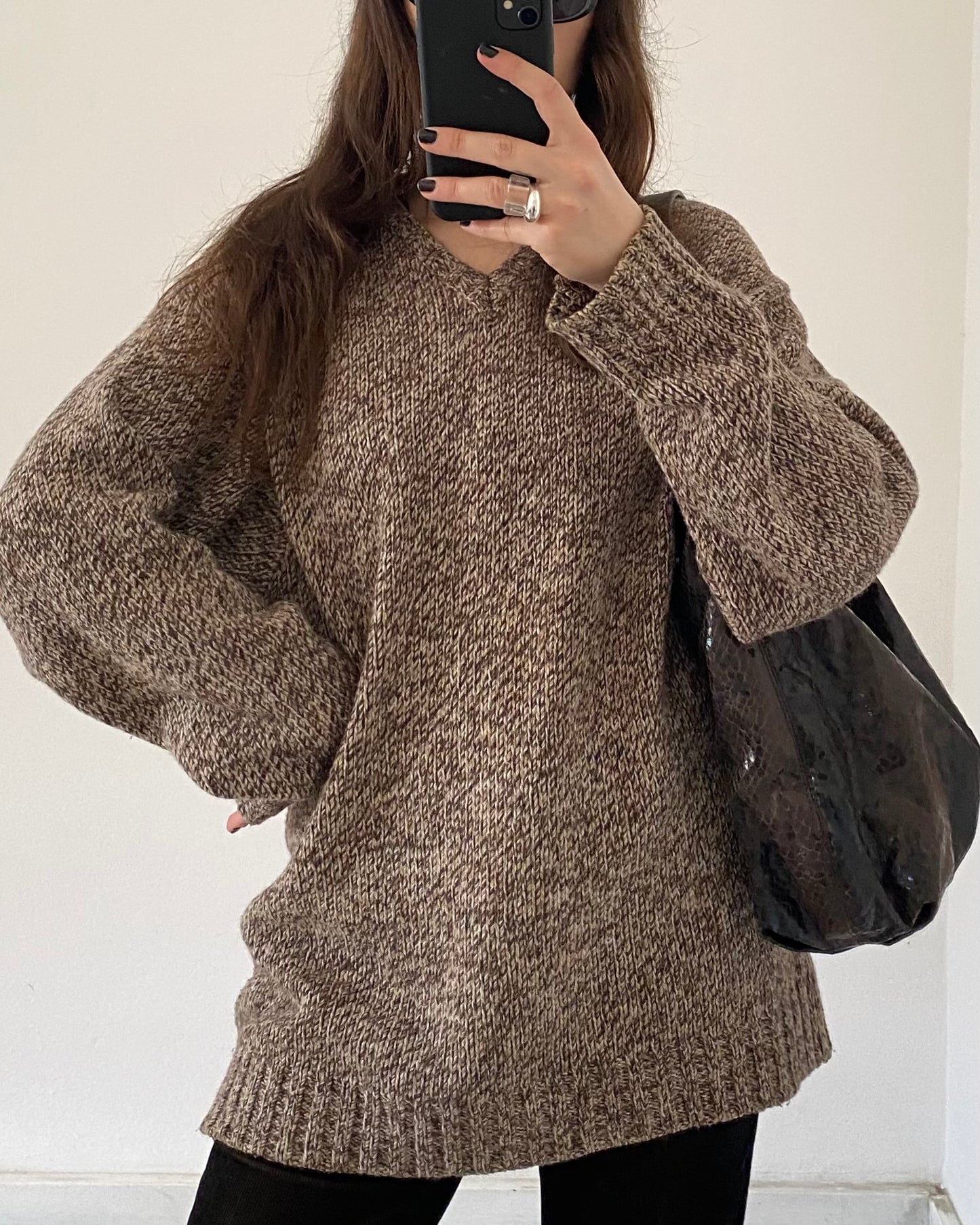 Wool v-neck jumper