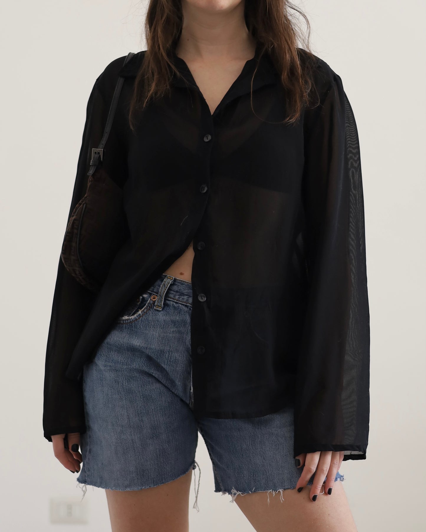 Black sheer shirt