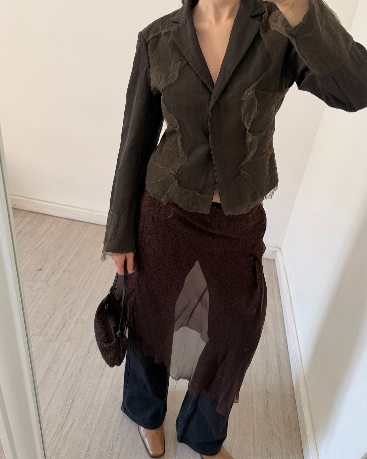 Tulle fitted blazer
