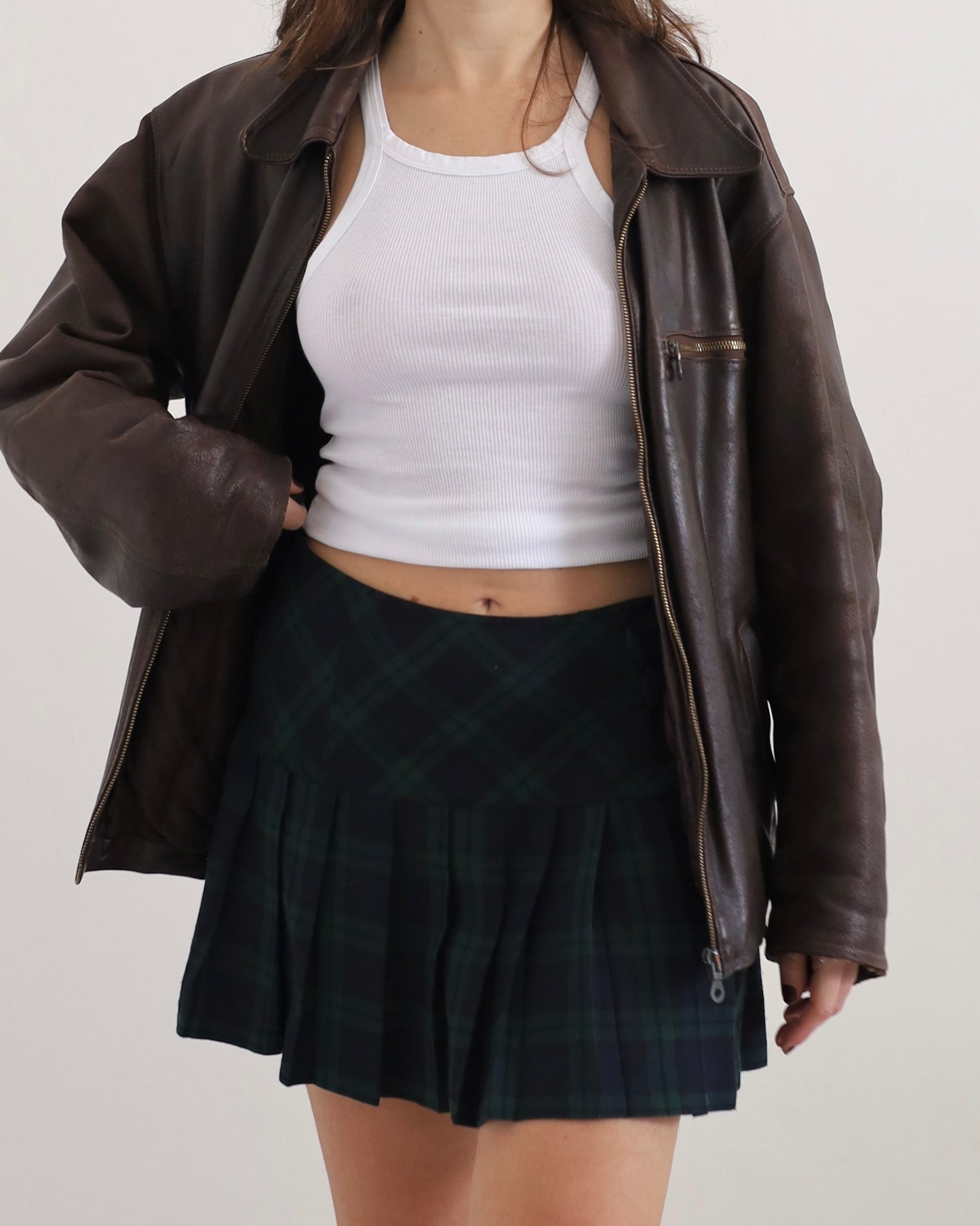 Tartan mini skirt