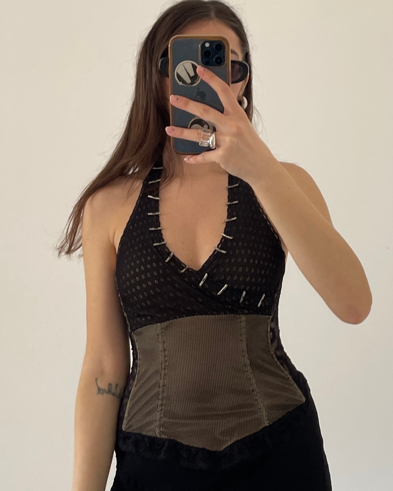 00s corset with metal details