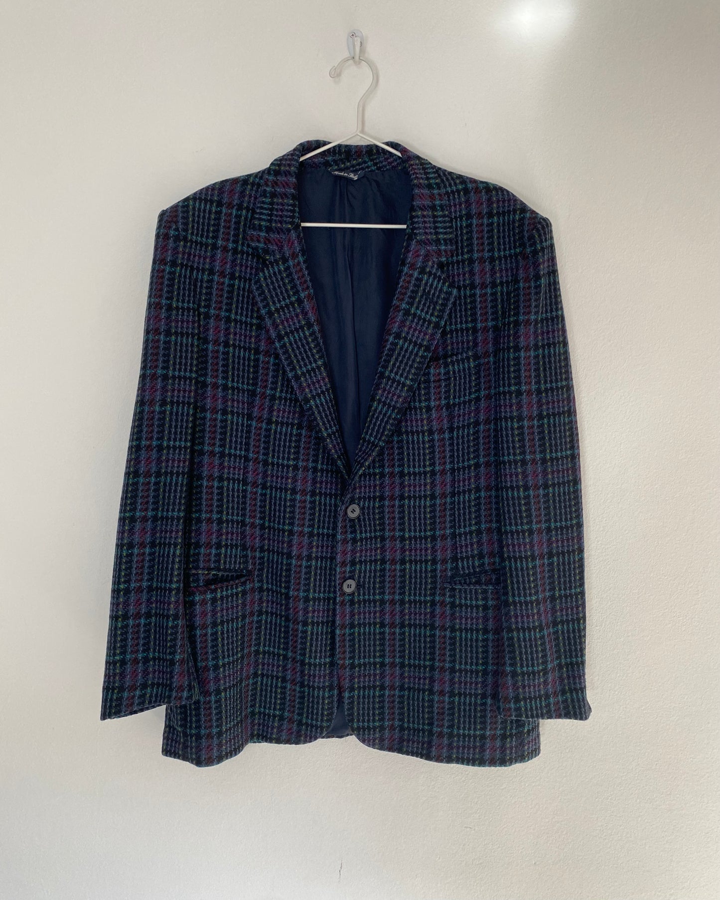 Wool check blazer