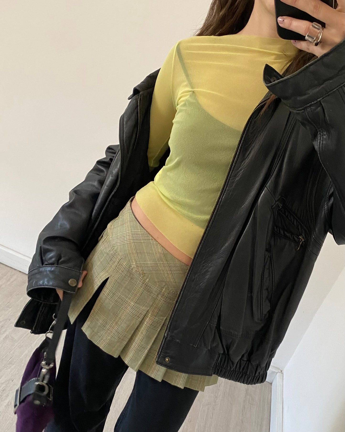 Lime green micro mesh top