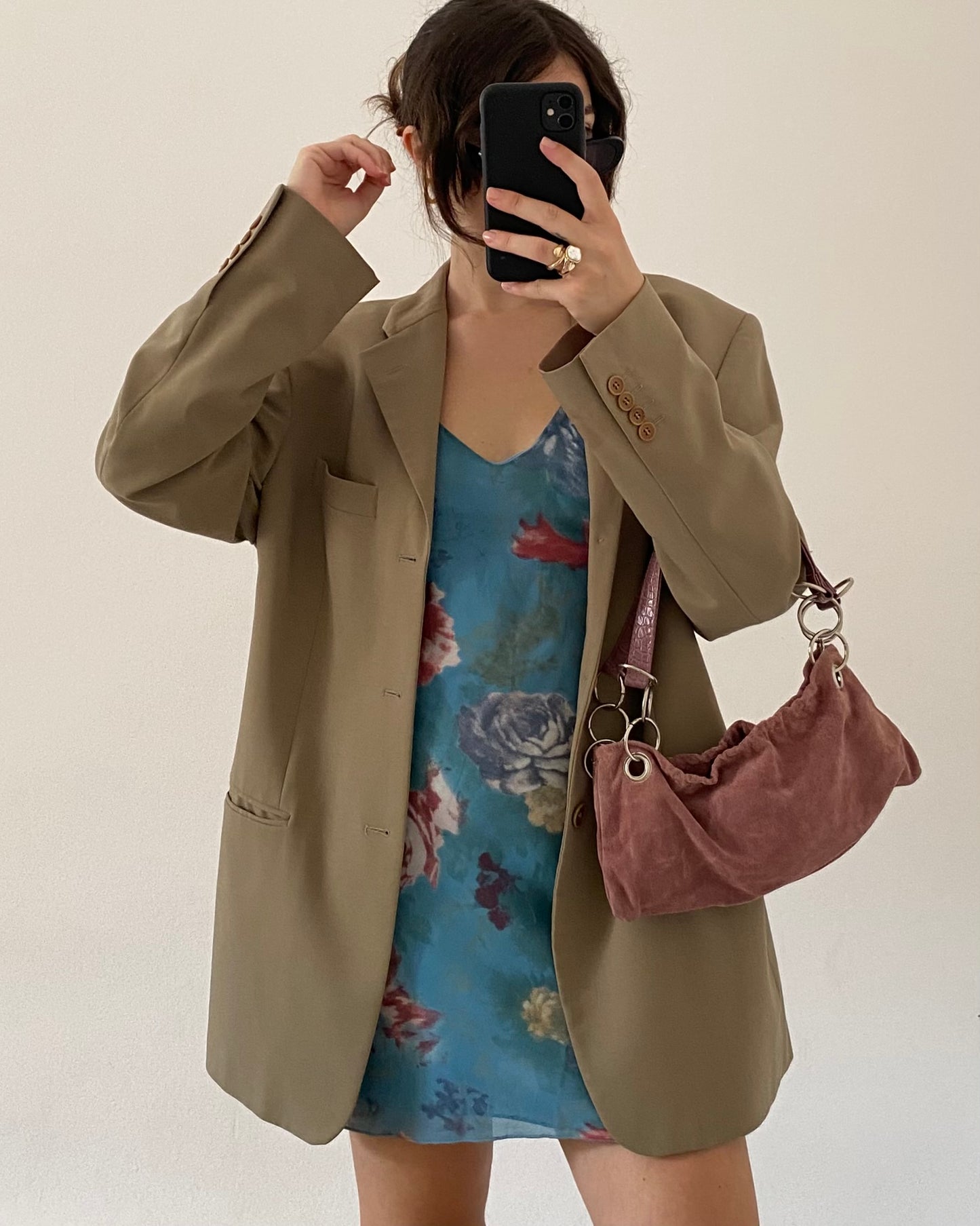 00s floral mini dress