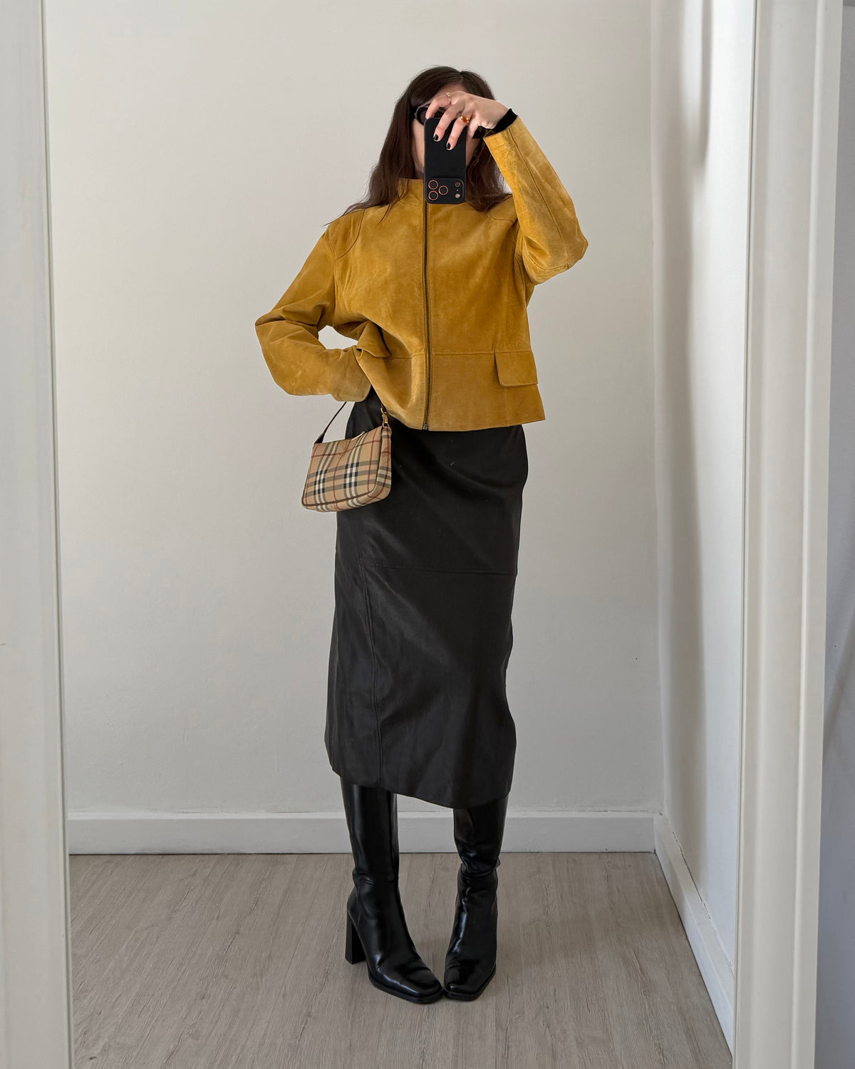 Senape suede jacket