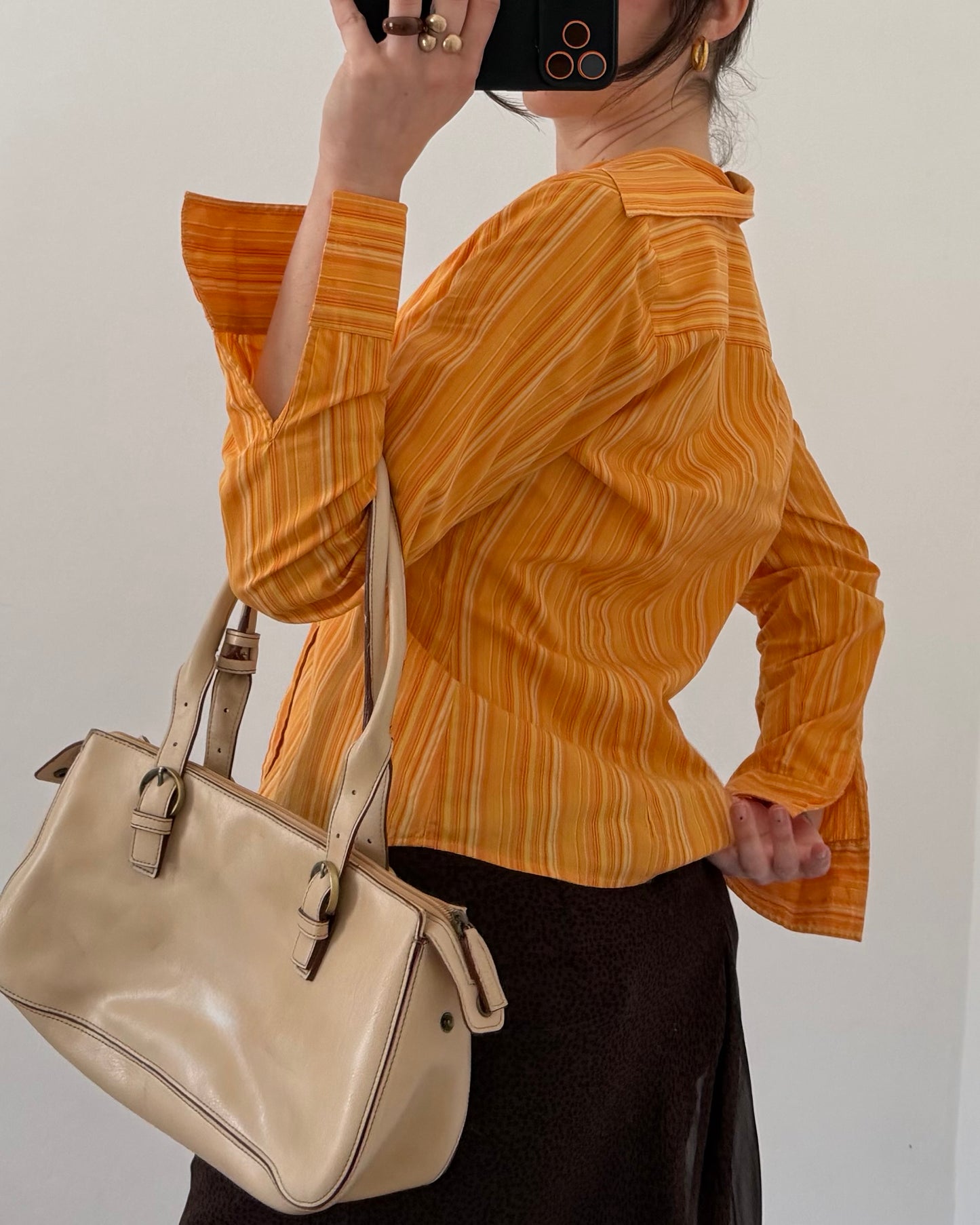 Orange striped shirt