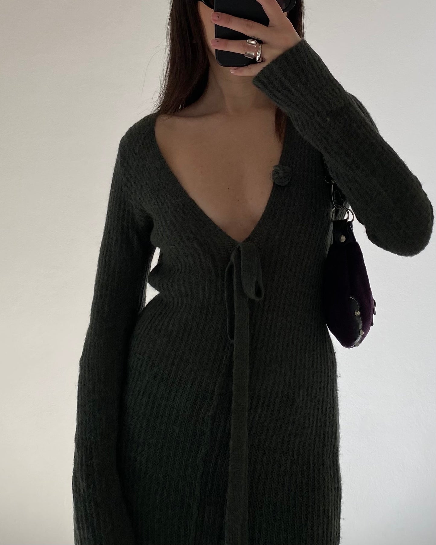 Knitted alpaca midi dress