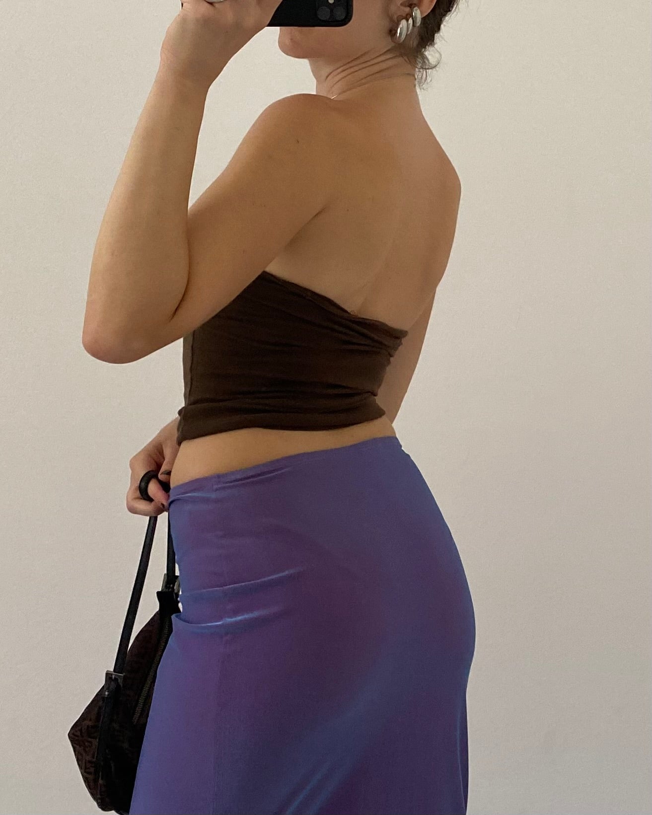 00s iridescent maxi skirt