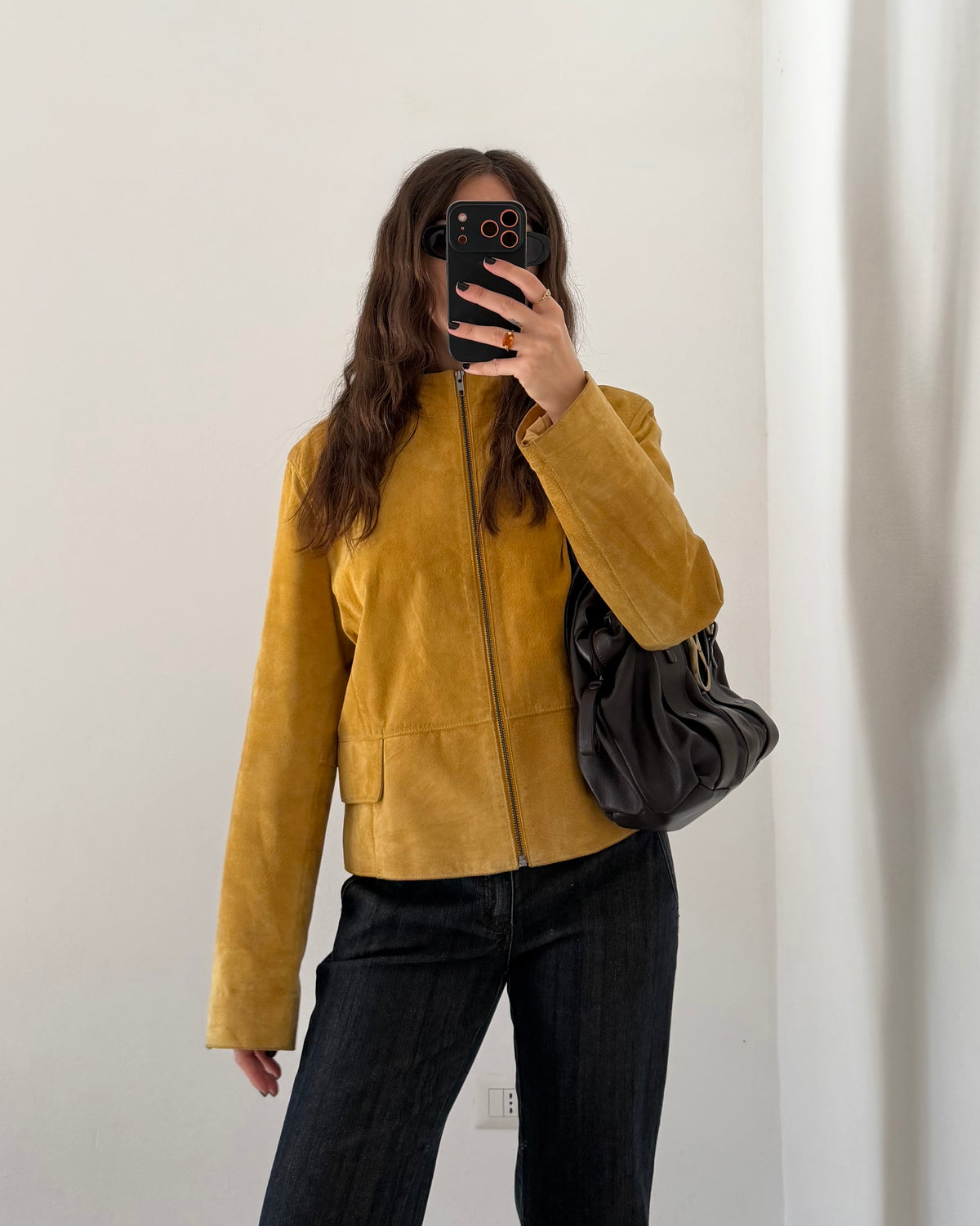Senape suede jacket
