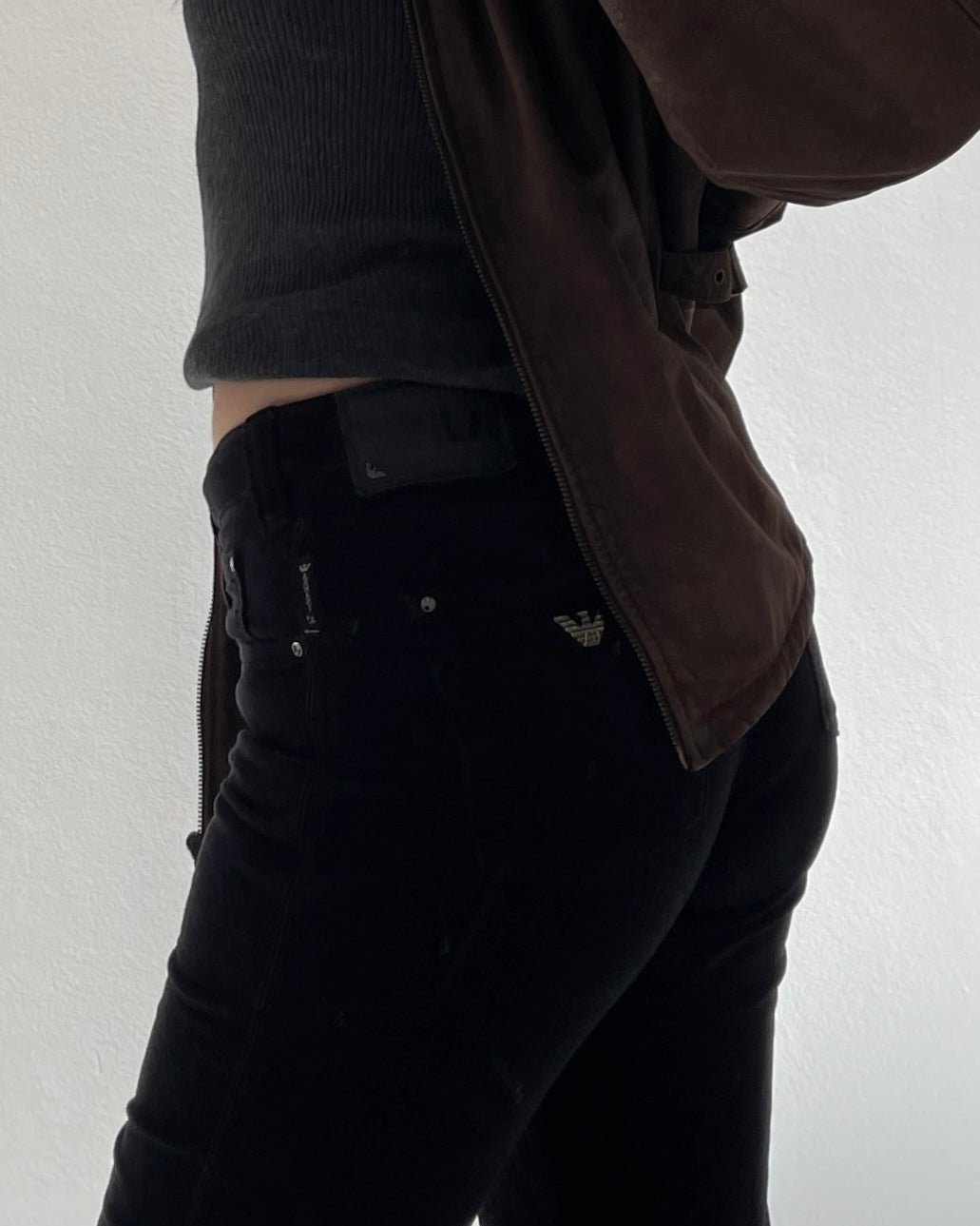 Giorgio Armani bootcut velvet trousers