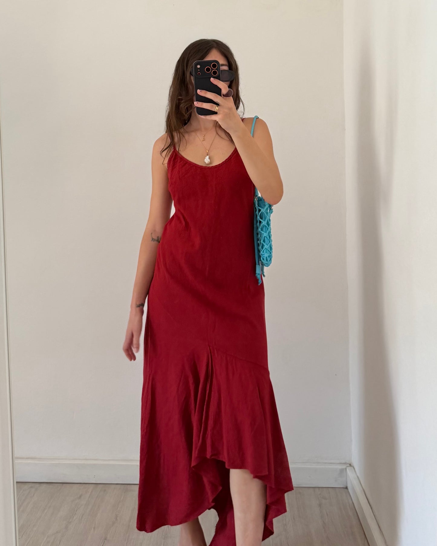 Linen asymmetric dress
