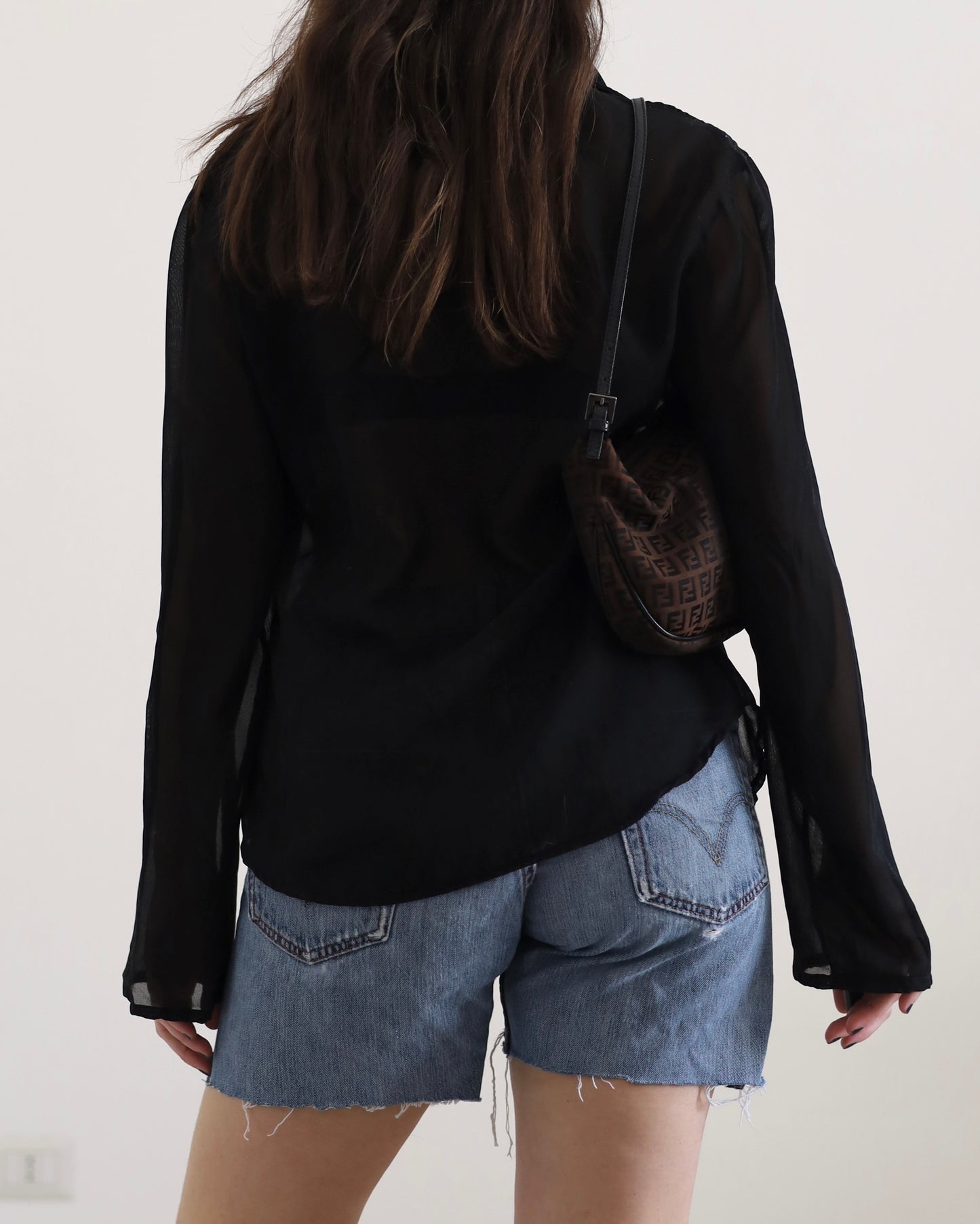 Black sheer shirt